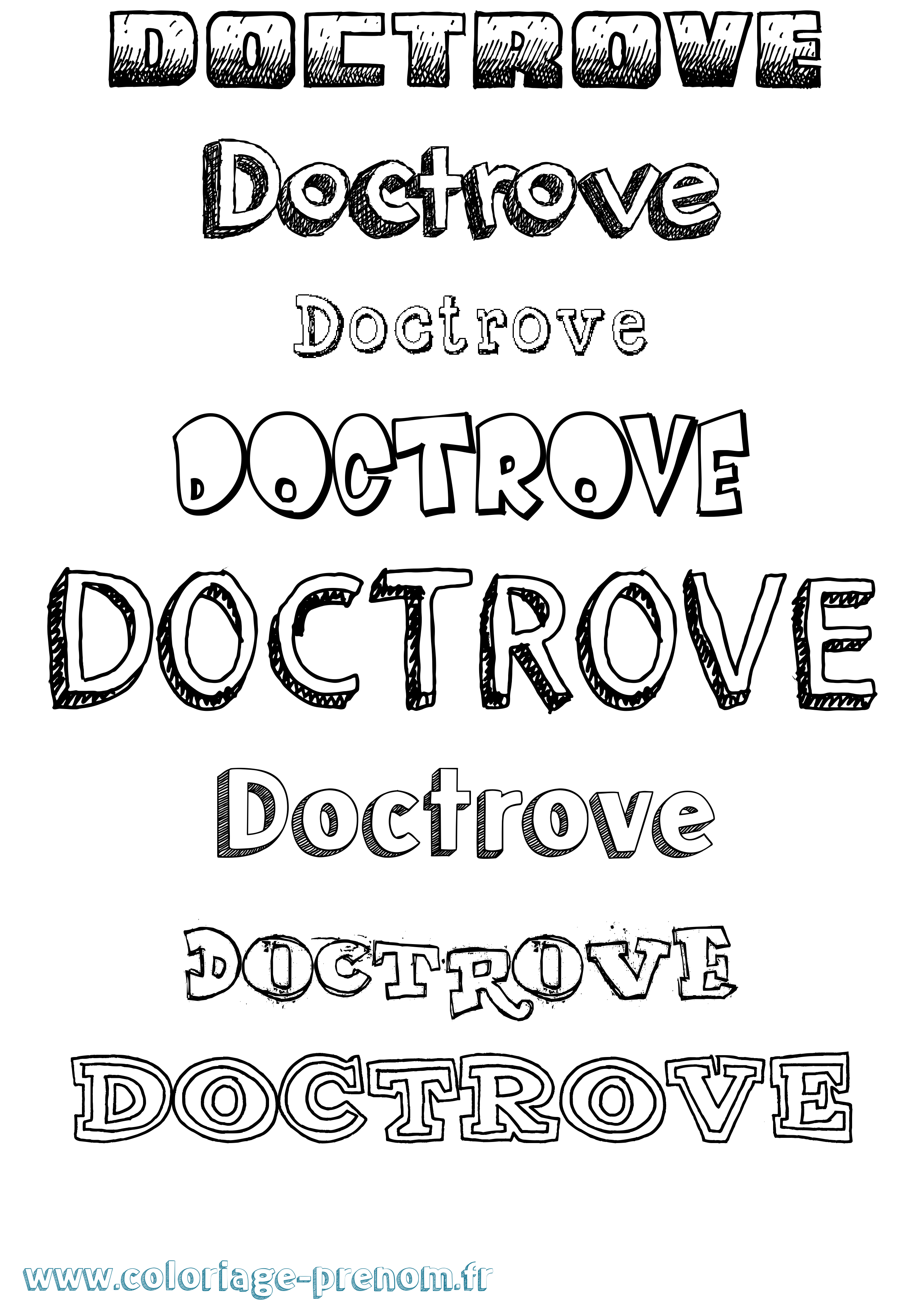 Coloriage Doctrove Dessiné Coloriage prénom Doctrove Dessiné
