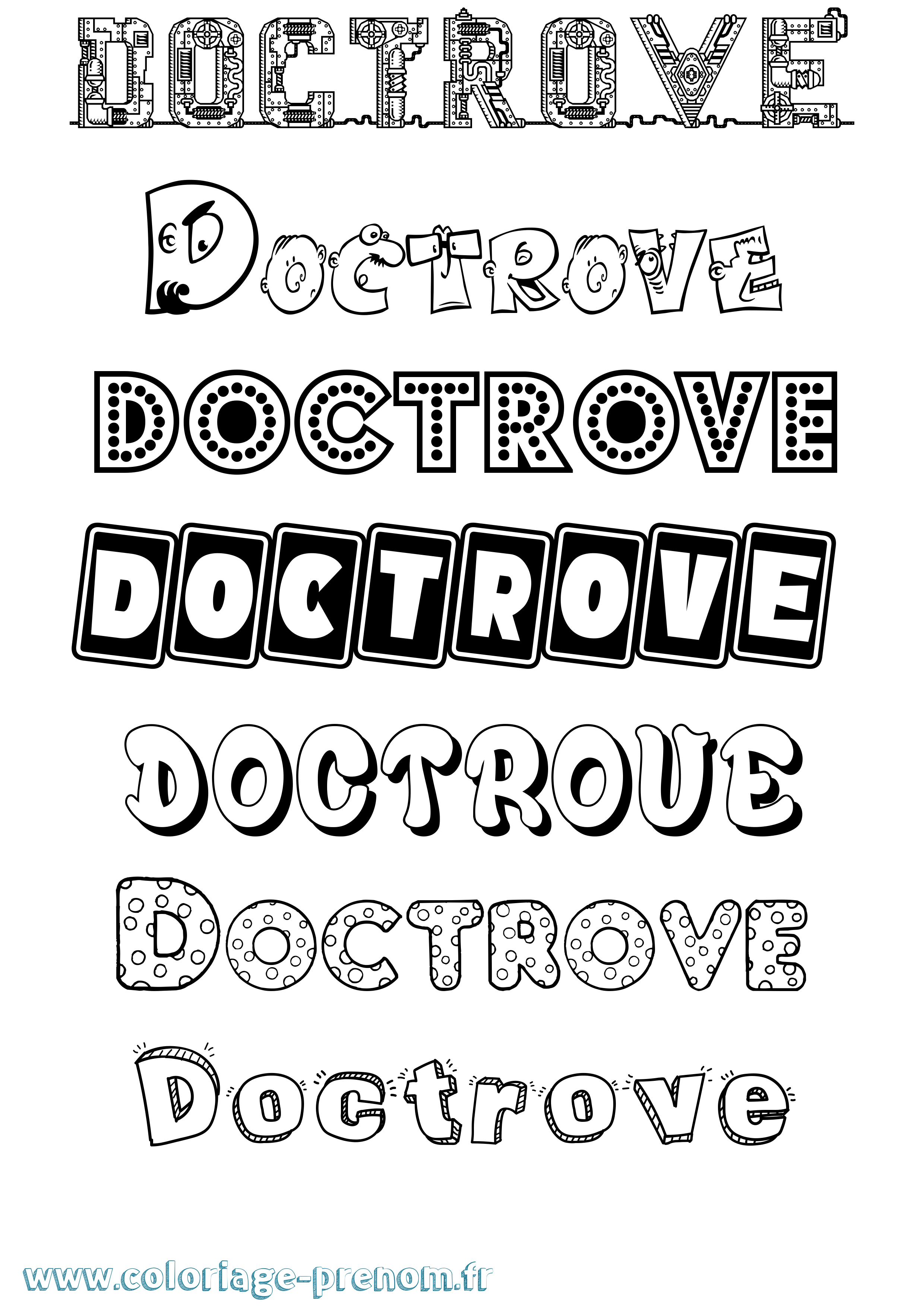 Coloriage Doctrove Fun Coloriage prénom Doctrove Fun