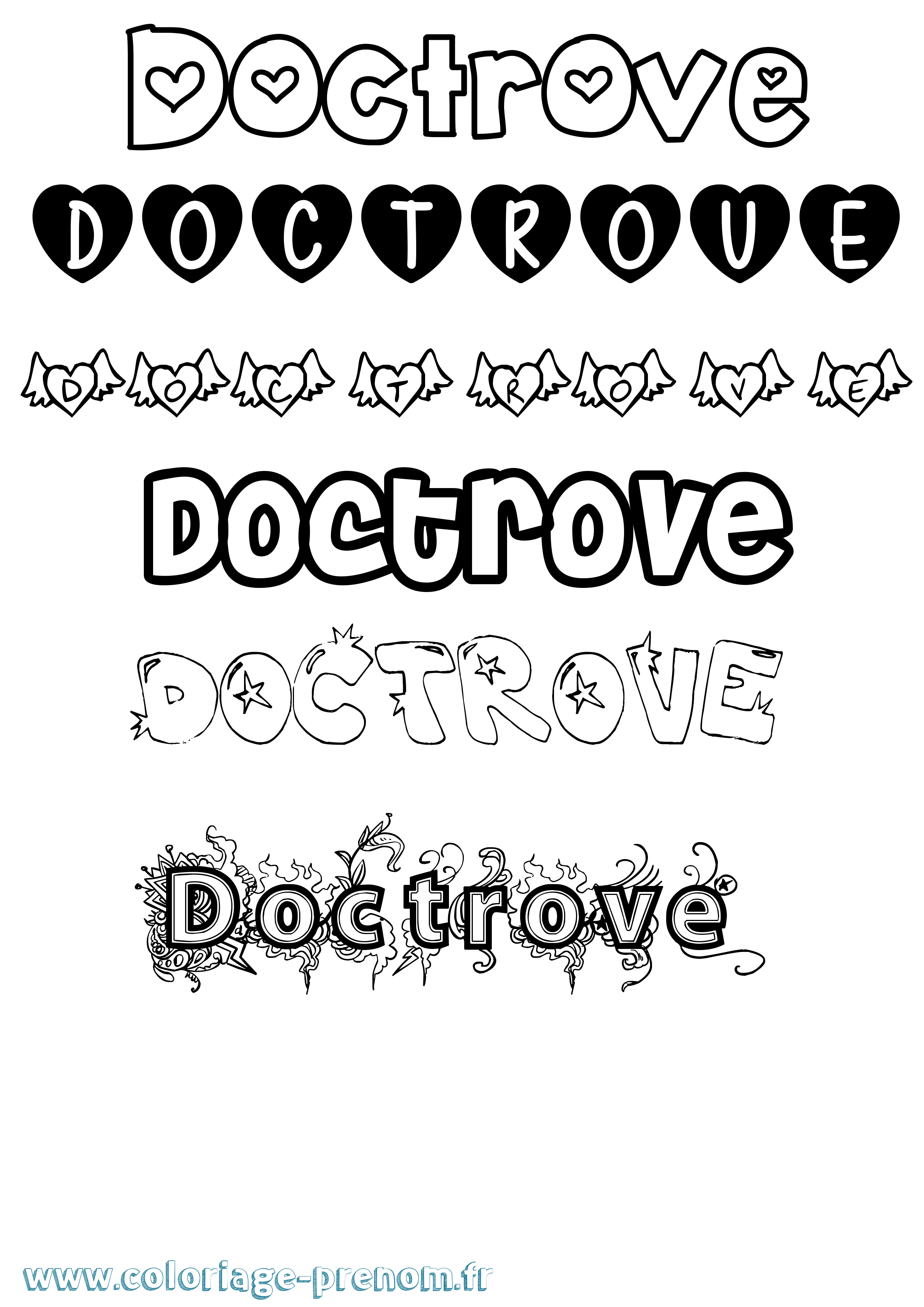 Coloriage Doctrove Girly Coloriage prénom Doctrove Girly