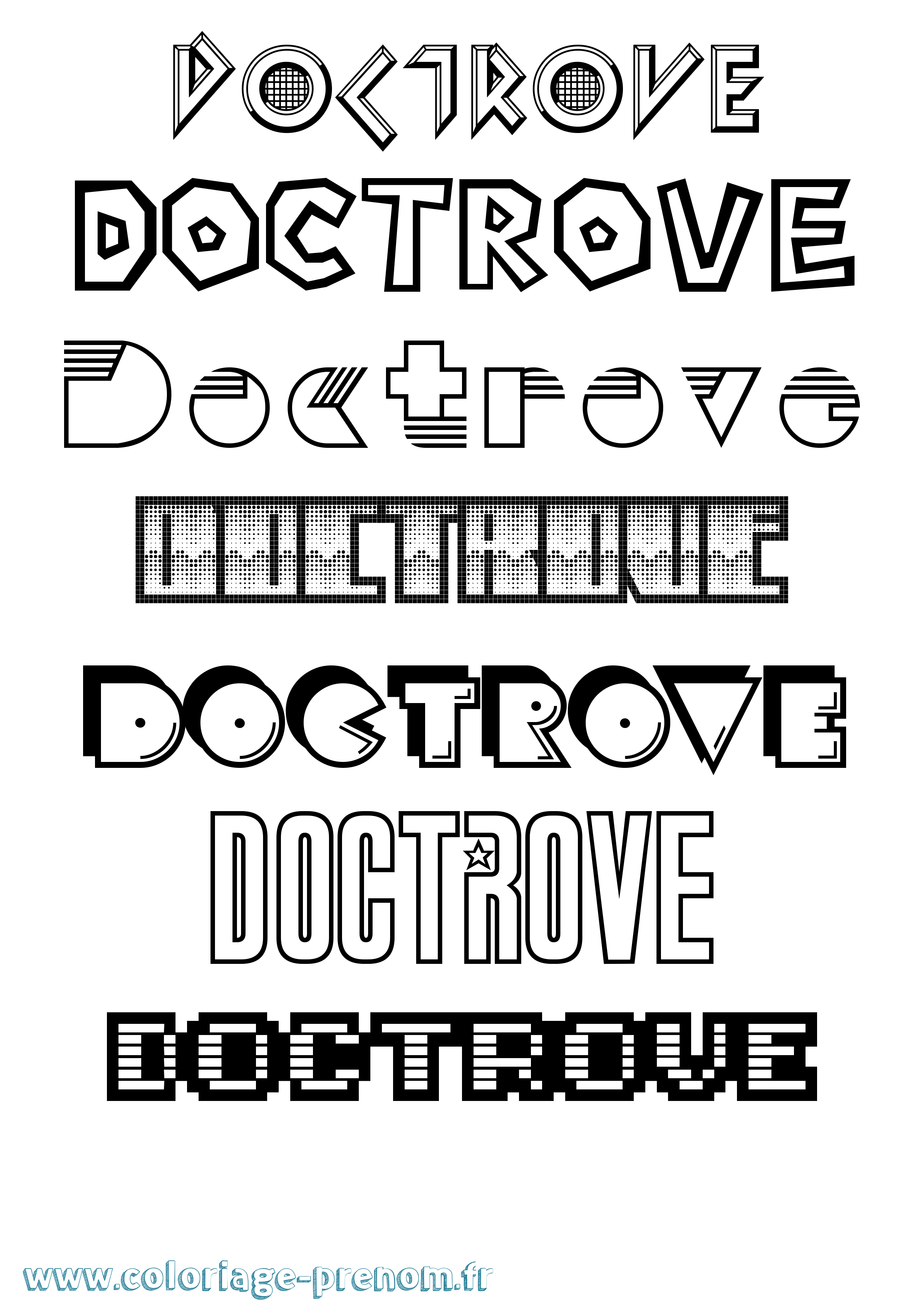 Coloriage Doctrove Jeux Vidéos Coloriage prénom Doctrove Jeux Vidéos