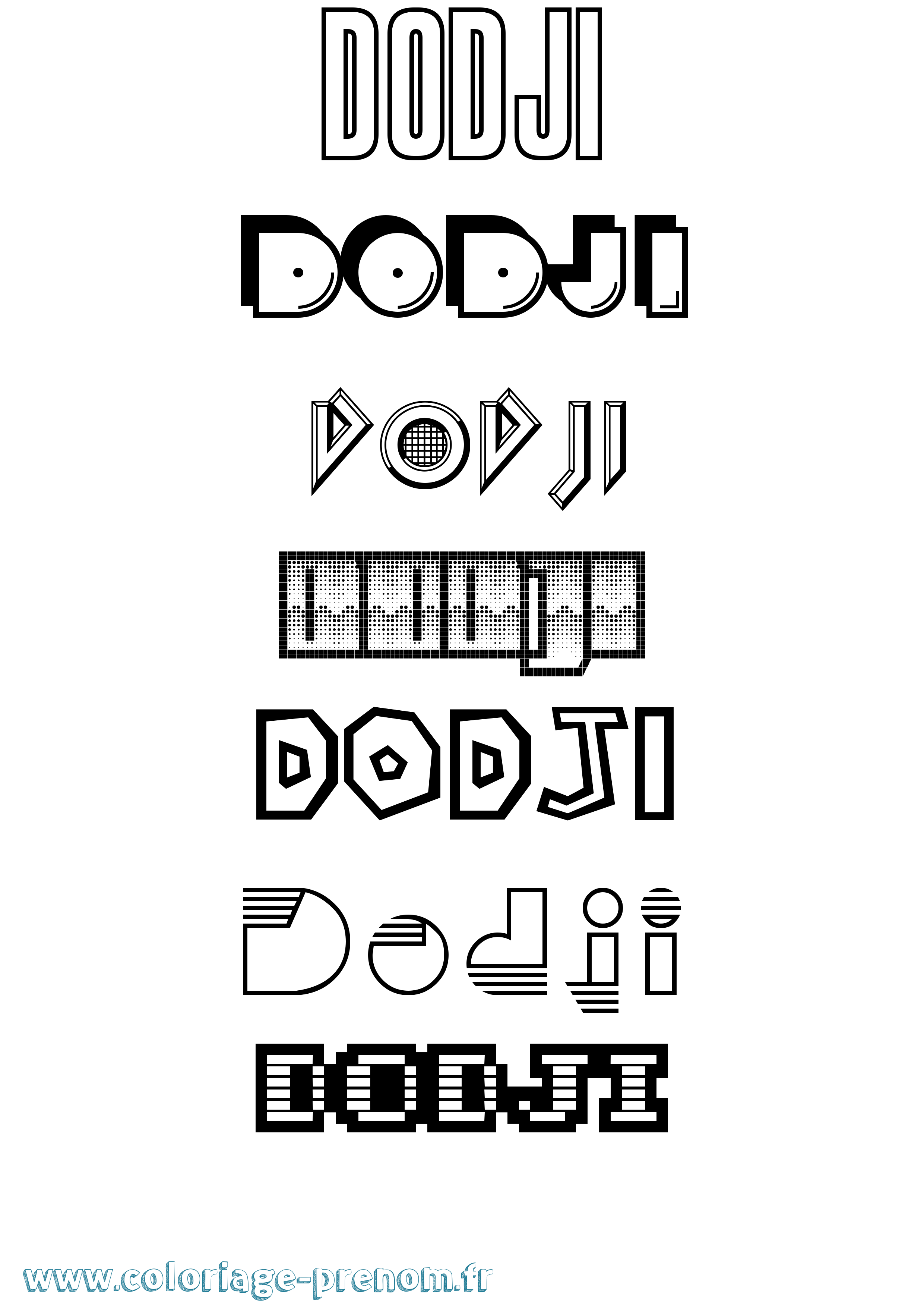 Coloriage Dodji Jeux Vidéos Coloriage prénom Dodji Jeux Vidéos