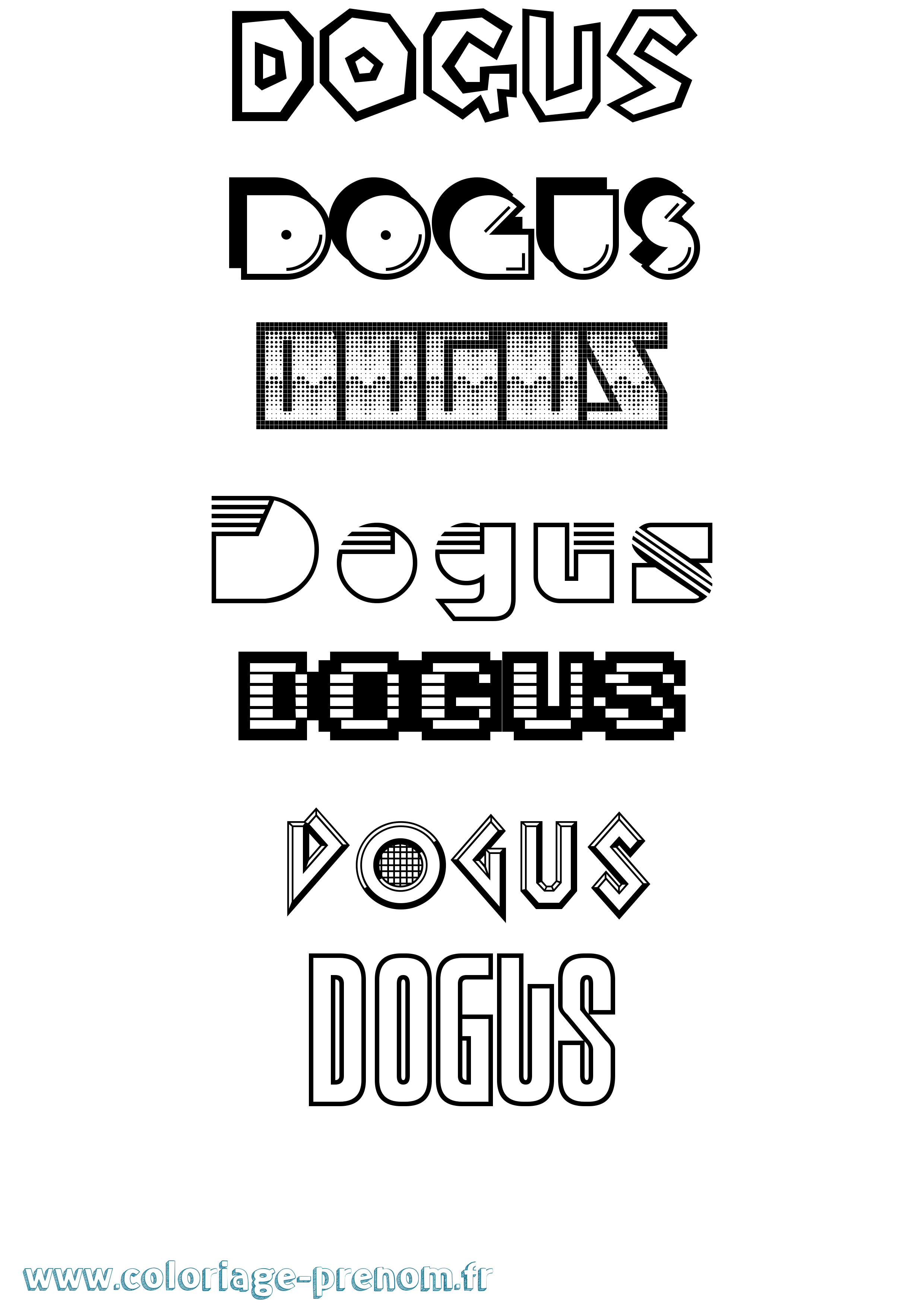 Coloriage Dogus Jeux Vidéos Coloriage prénom Dogus Jeux Vidéos