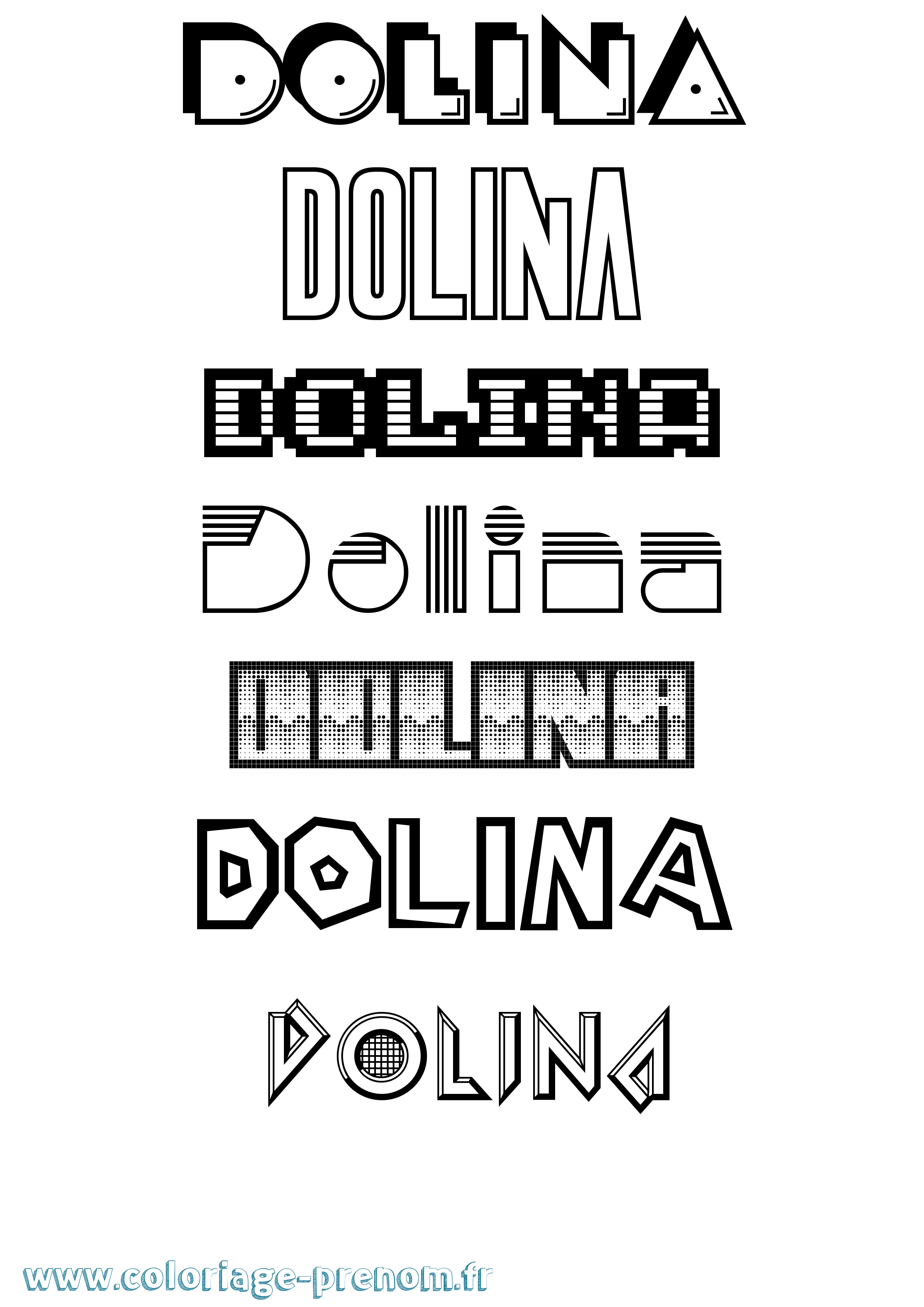 Coloriage Dolina Jeux Vidéos Coloriage prénom Dolina Jeux Vidéos