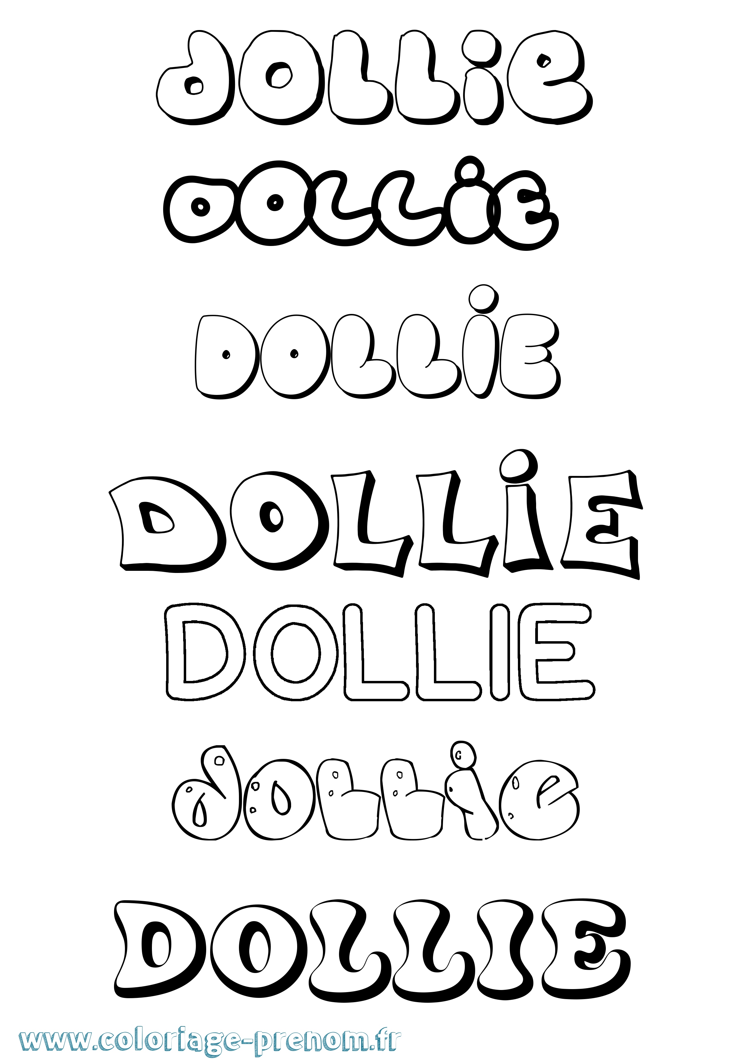 Coloriage Dollie Bubble Coloriage prénom Dollie Bubble