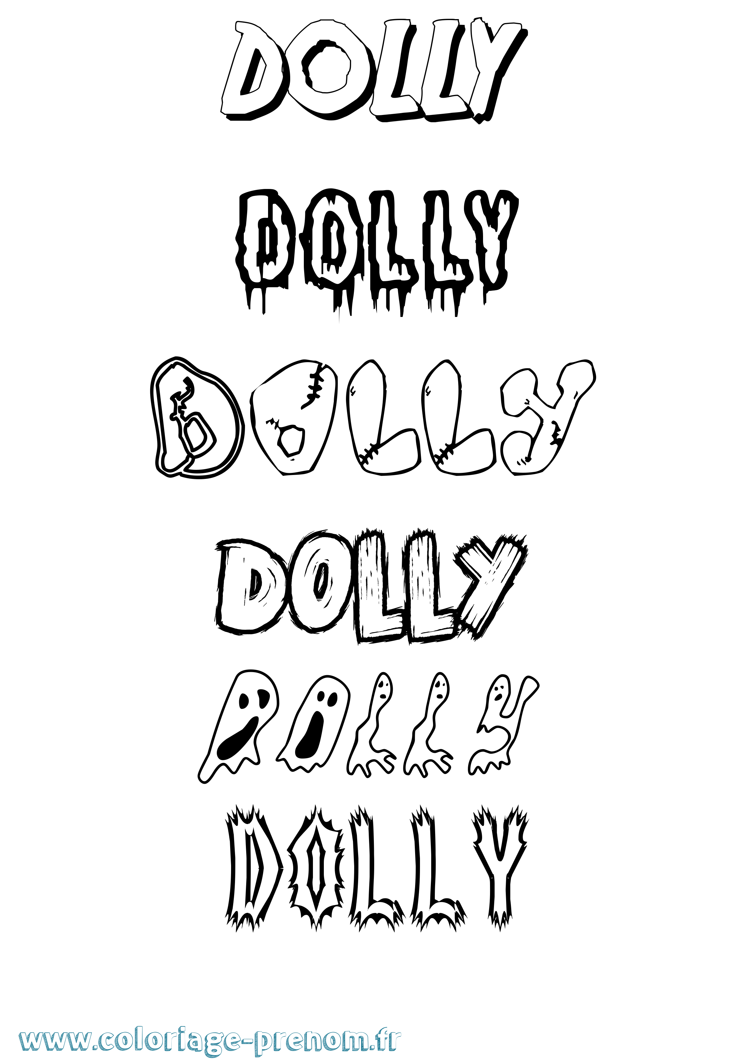 Coloriage Dolly Frisson Coloriage prénom Dolly Frisson
