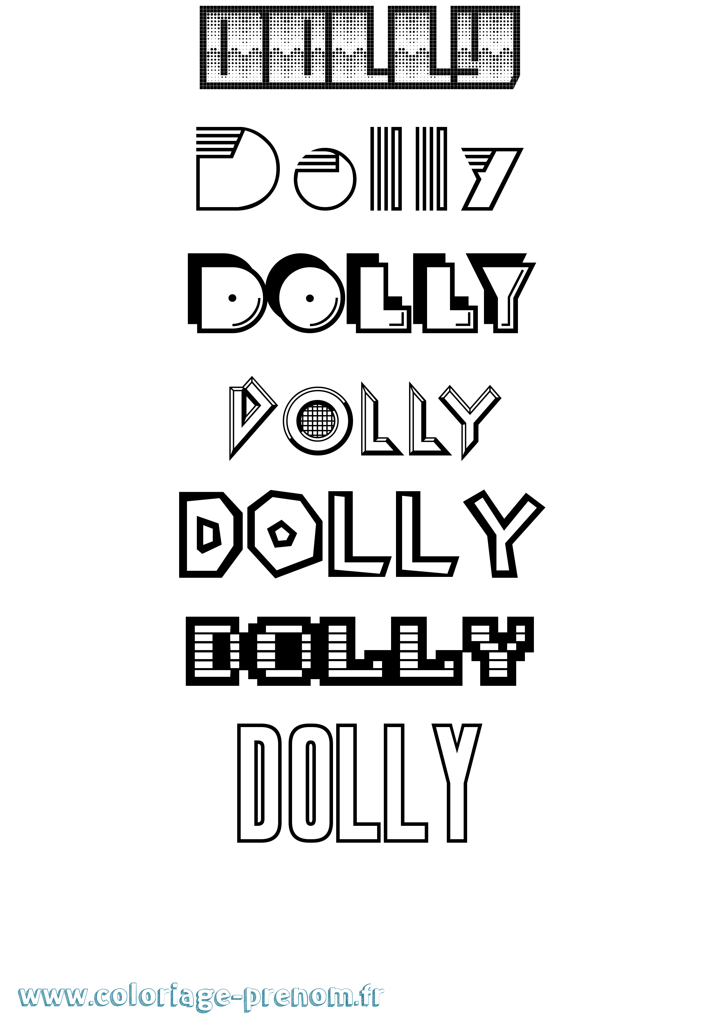 Coloriage Dolly Jeux Vidéos Coloriage prénom Dolly Jeux Vidéos
