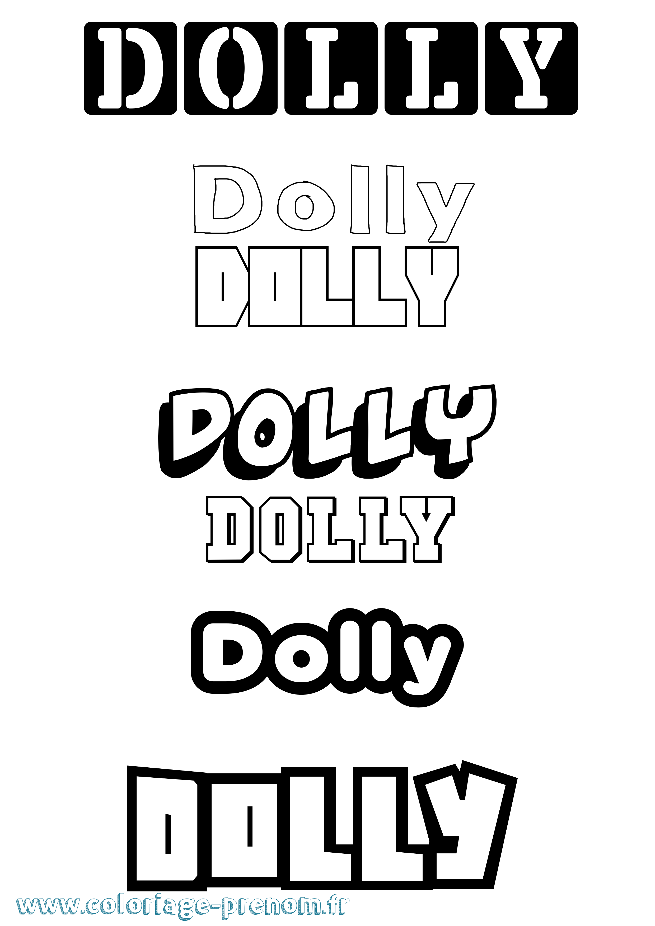 Coloriage Dolly Simple Coloriage prénom Dolly Simple