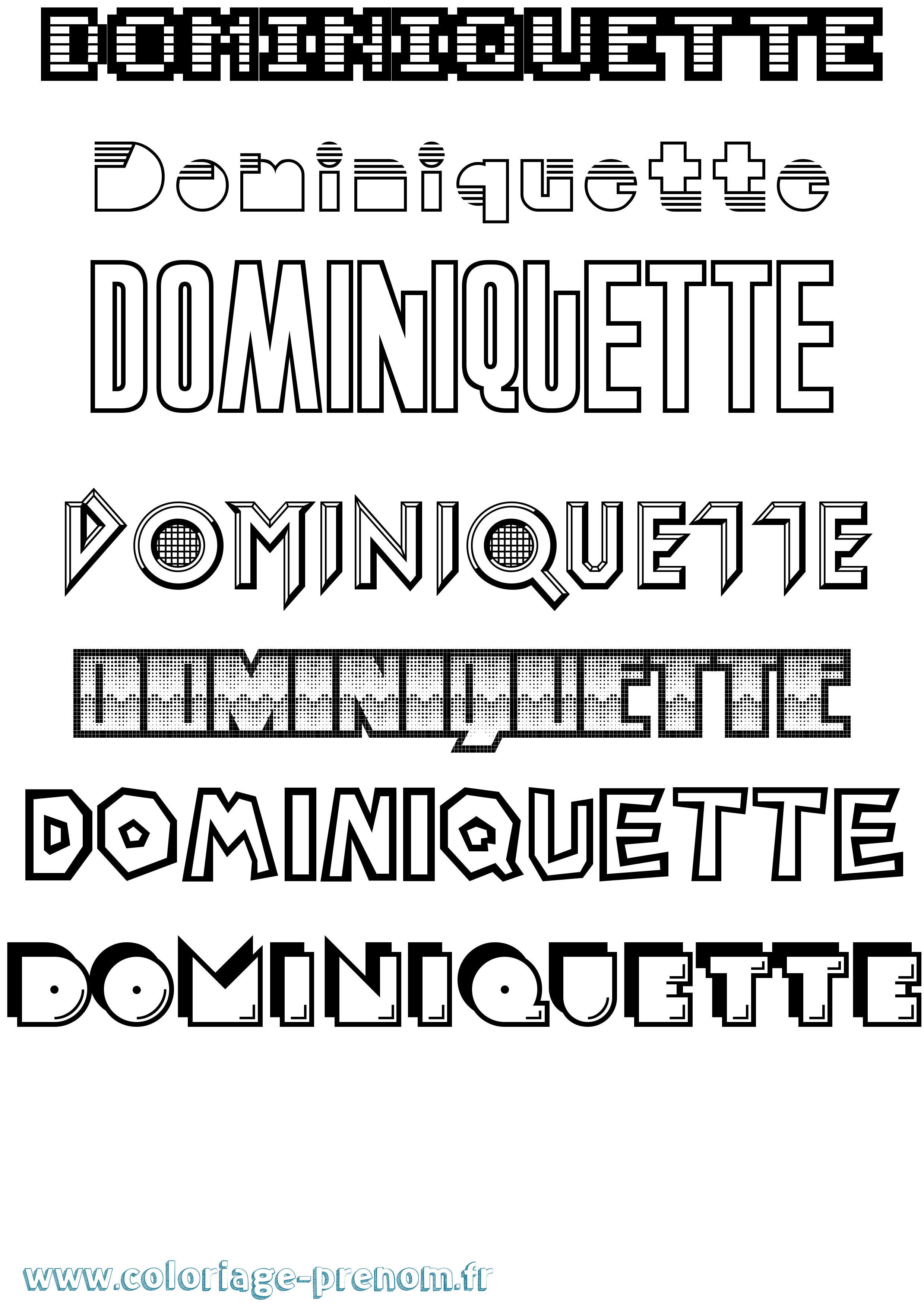 Coloriage Dominiquette Jeux Vidéos Coloriage prénom Dominiquette Jeux Vidéos