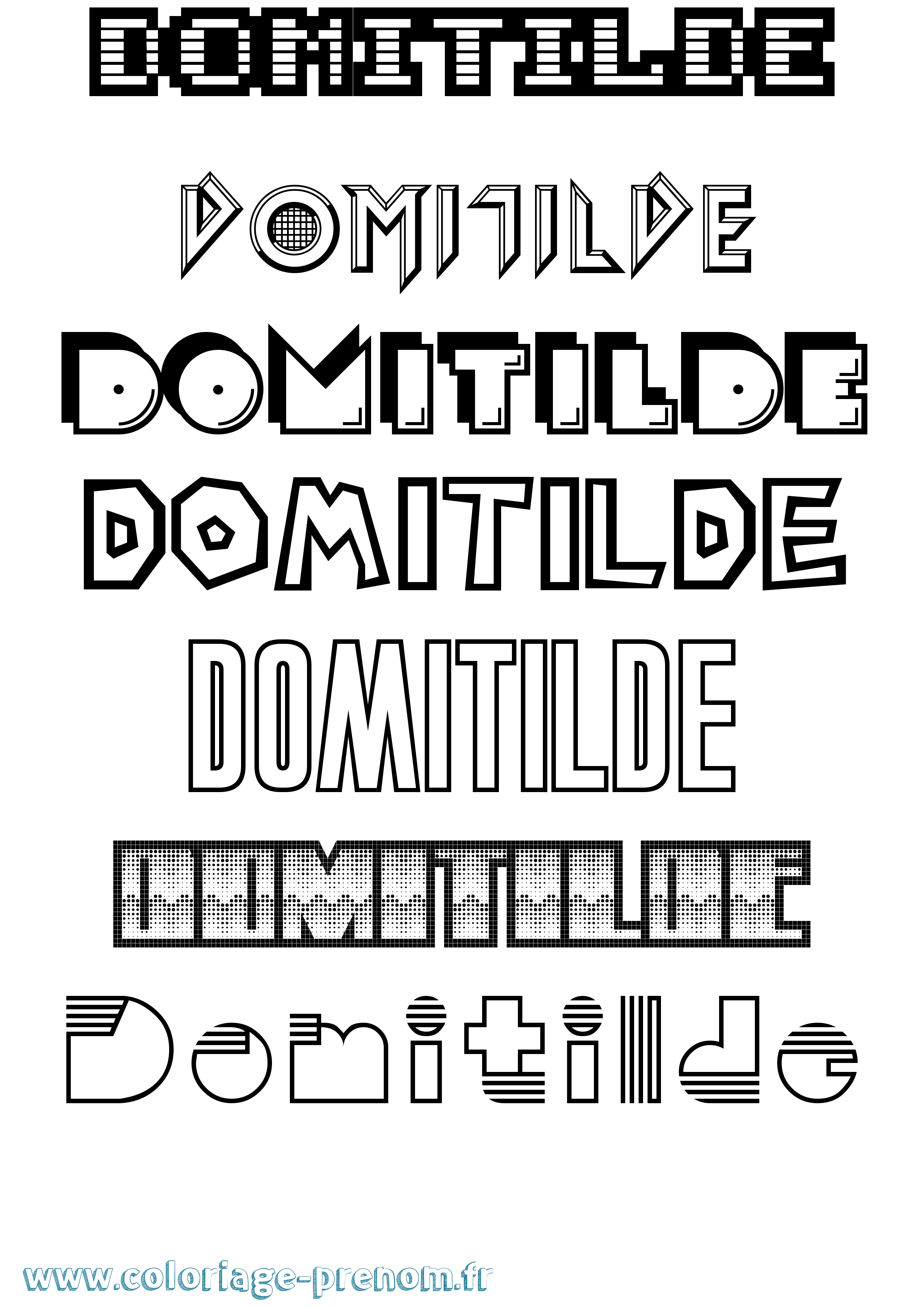 Coloriage Domitilde Jeux Vidéos Coloriage prénom Domitilde Jeux Vidéos