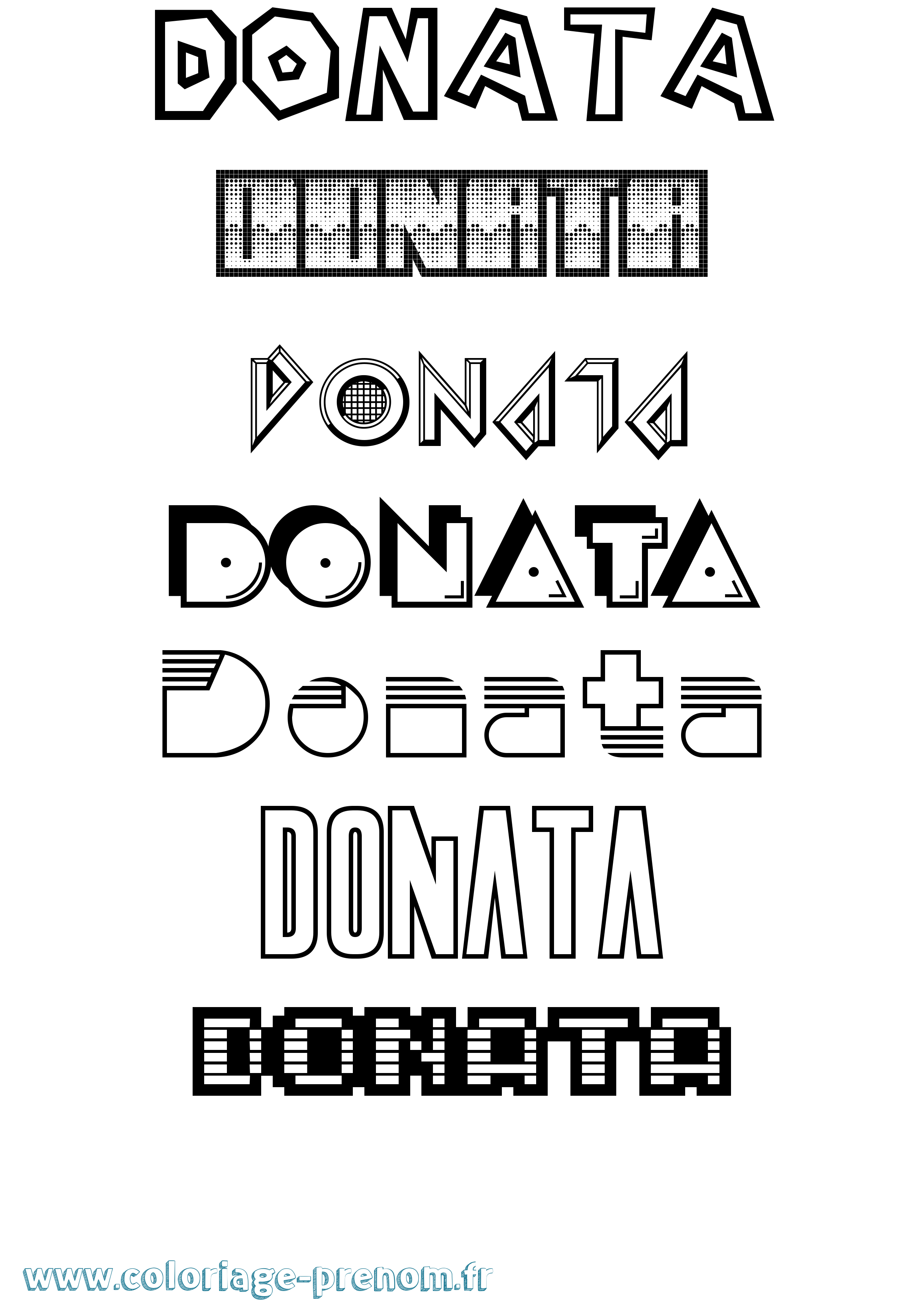 Coloriage Donata Jeux Vidéos Coloriage prénom Donata Jeux Vidéos