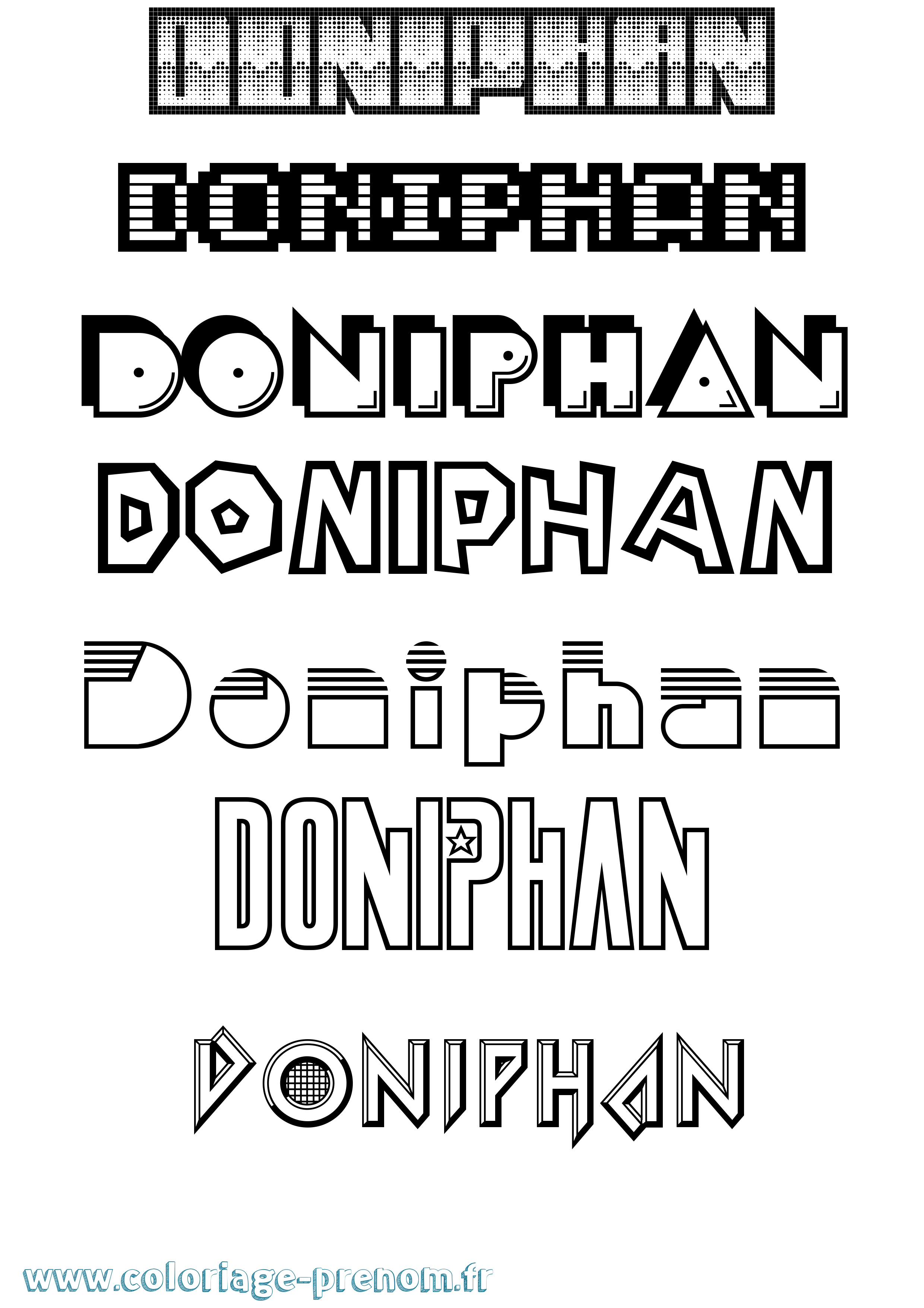 Coloriage Doniphan Jeux Vidéos Coloriage prénom Doniphan Jeux Vidéos