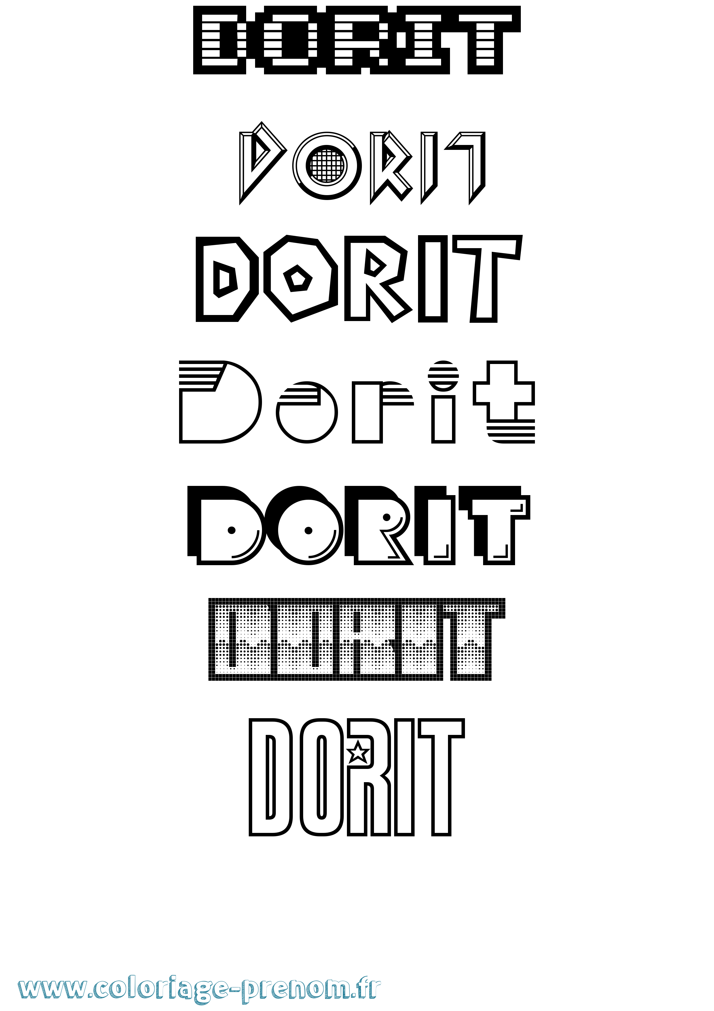 Coloriage Dorit Jeux Vidéos Coloriage prénom Dorit Jeux Vidéos