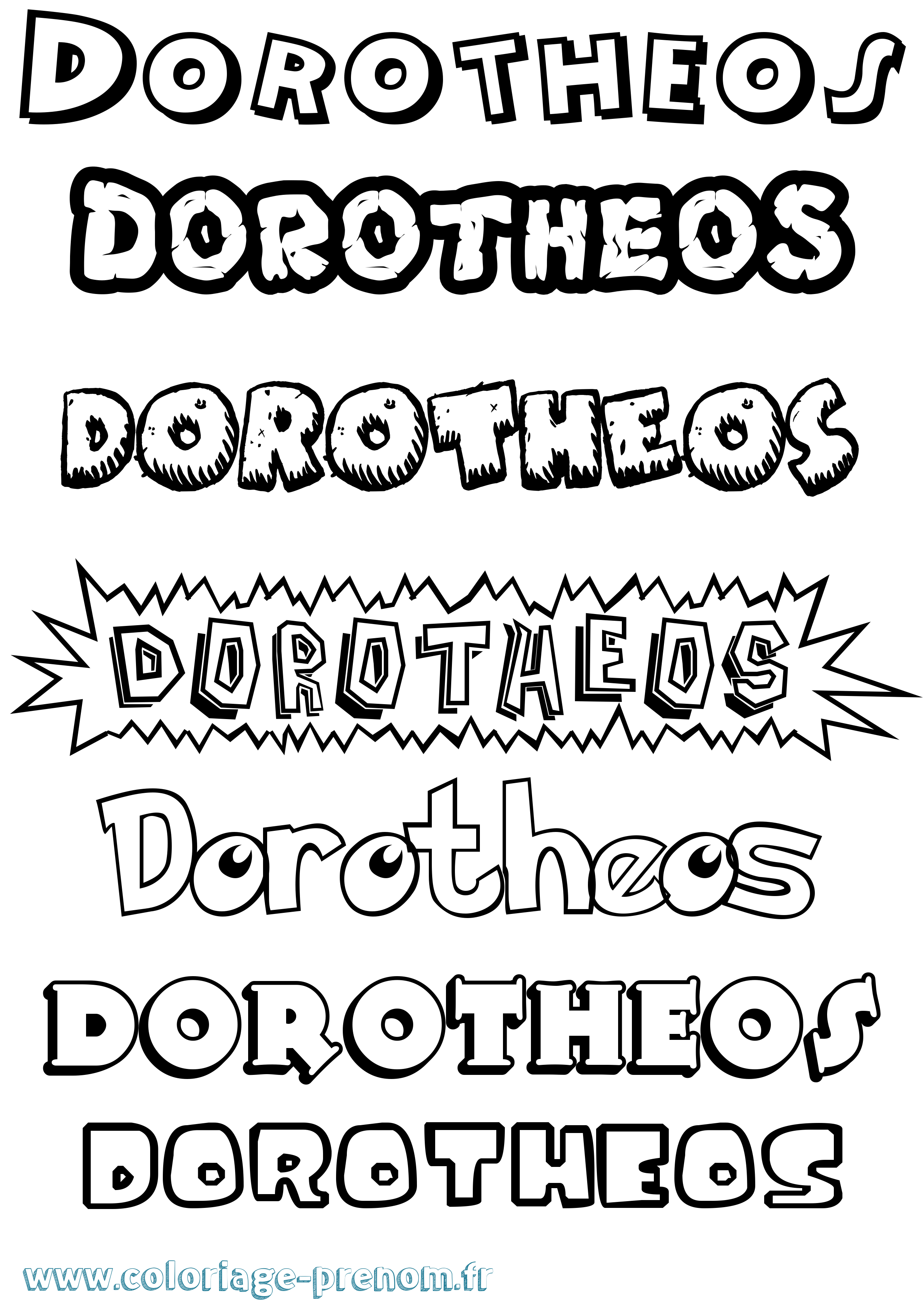 Coloriage Dorotheos Dessin Animé Coloriage prénom Dorotheos Dessin Animé