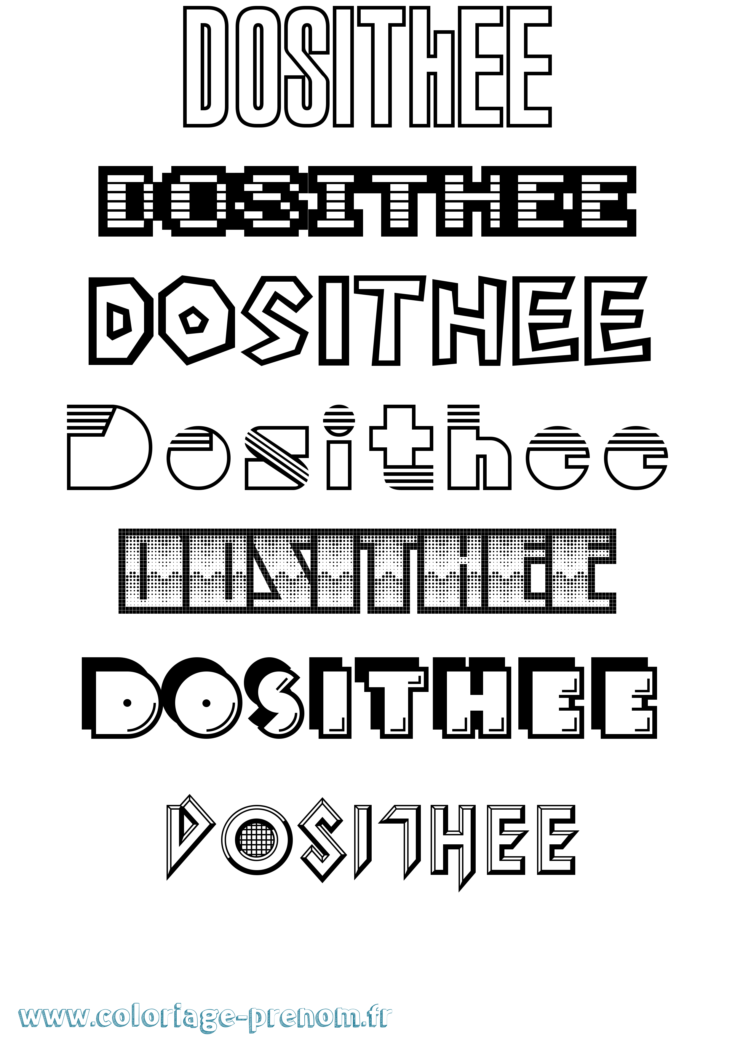 Coloriage Dosithee Jeux Vidéos Coloriage prénom Dosithee Jeux Vidéos