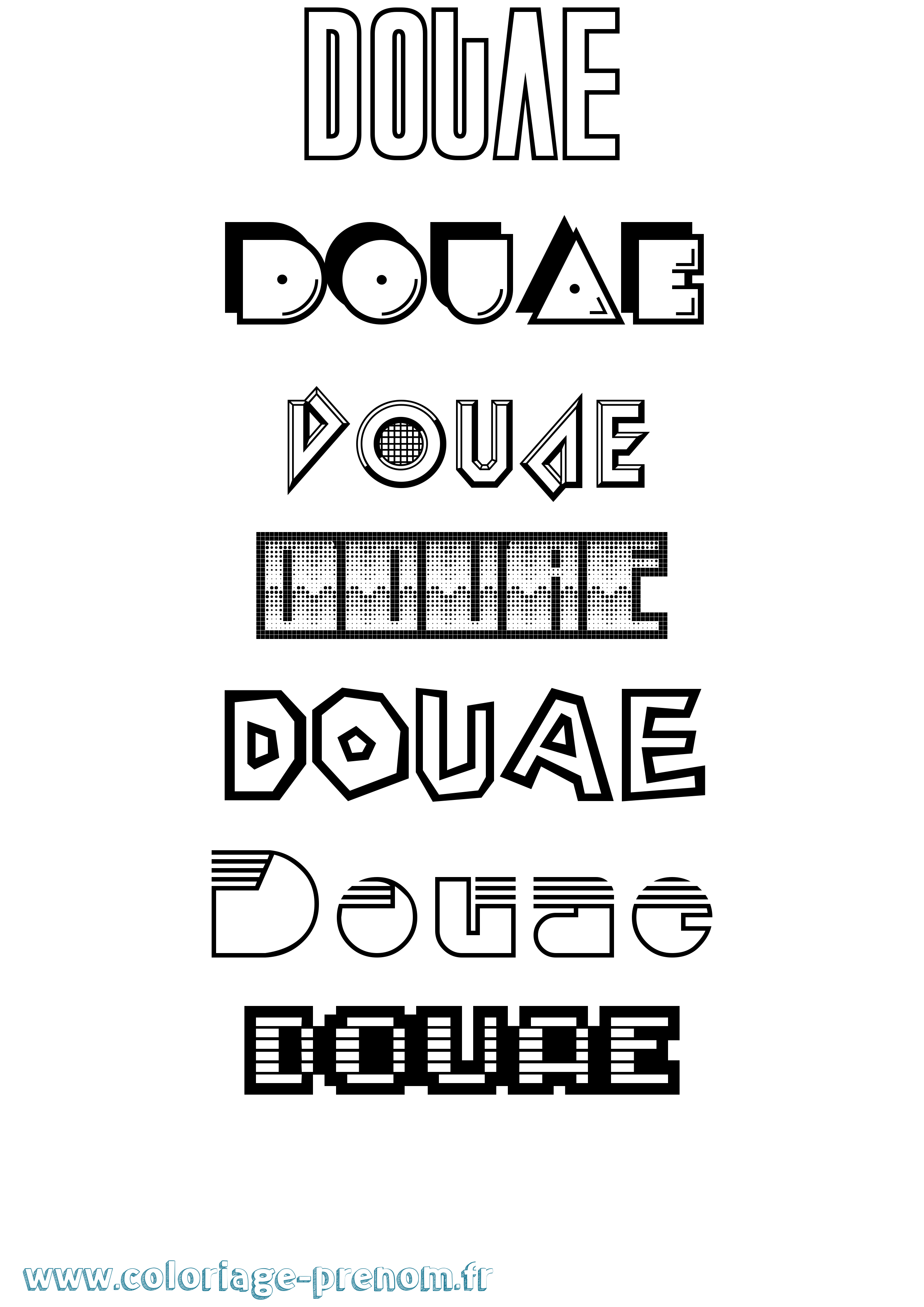Coloriage Douae Jeux Vidéos Coloriage prénom Douae Jeux Vidéos