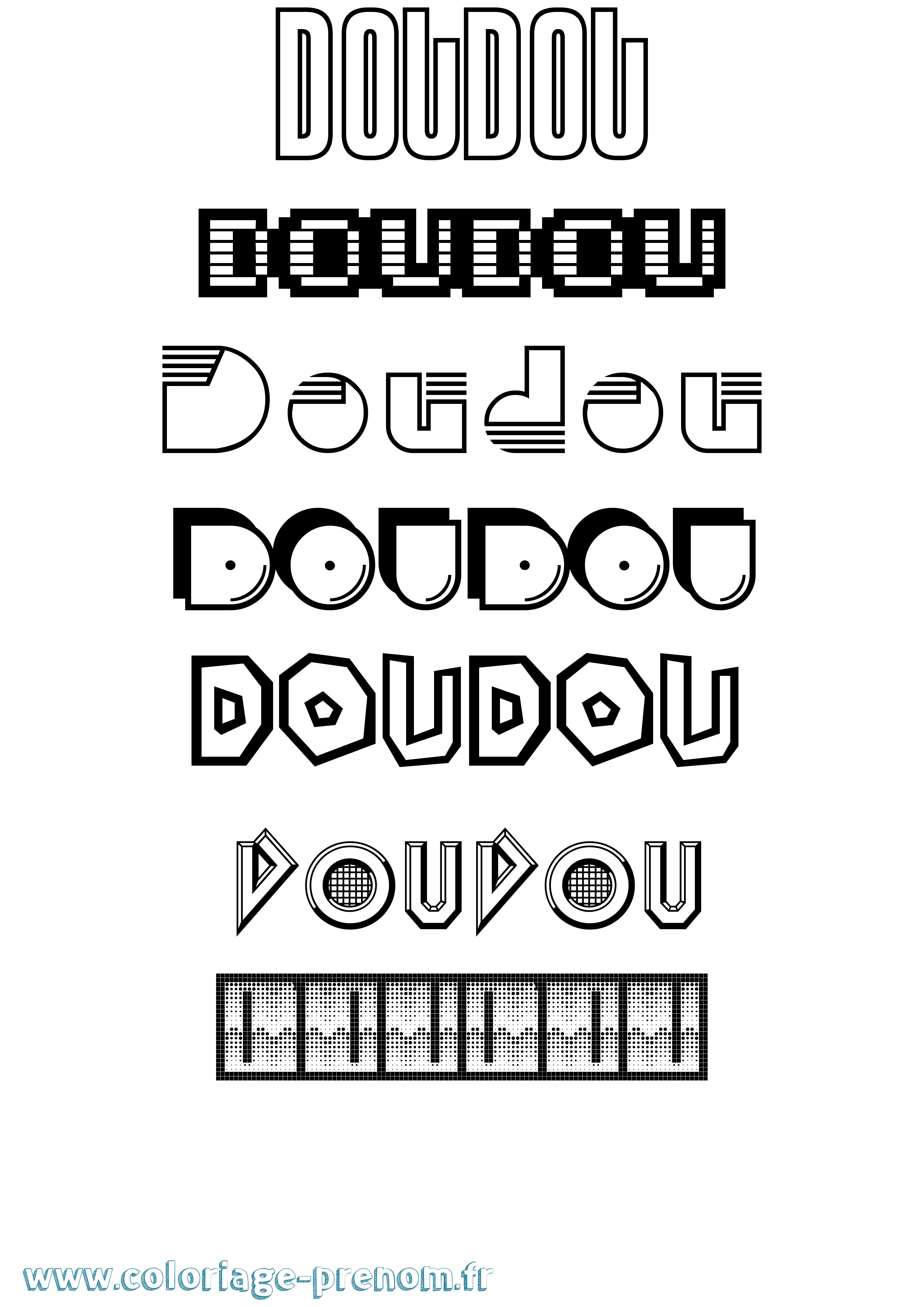 Coloriage Doudou Jeux Vidéos Coloriage prénom Doudou Jeux Vidéos