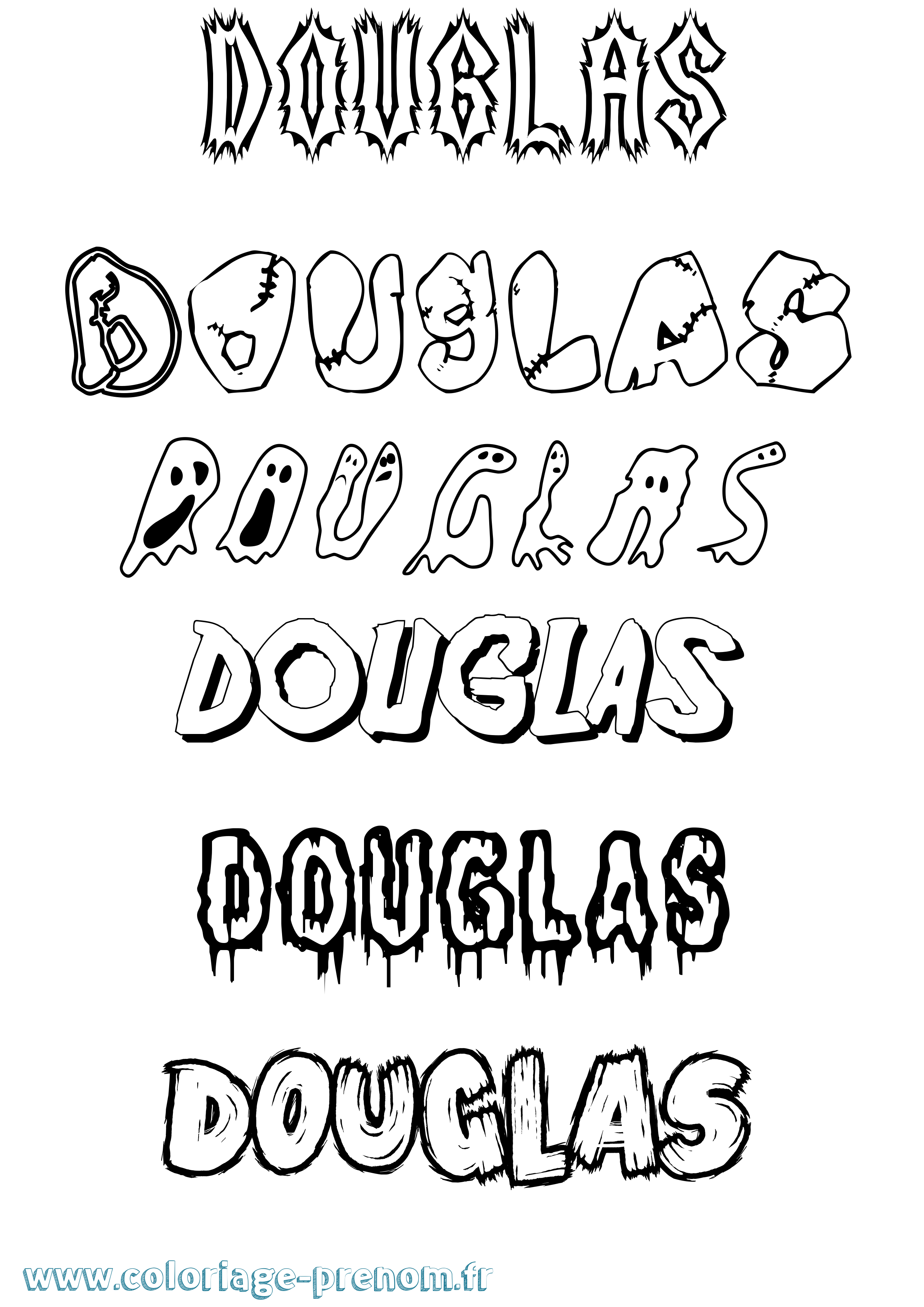 Coloriage Douglas Frisson Coloriage prénom Douglas Frisson
