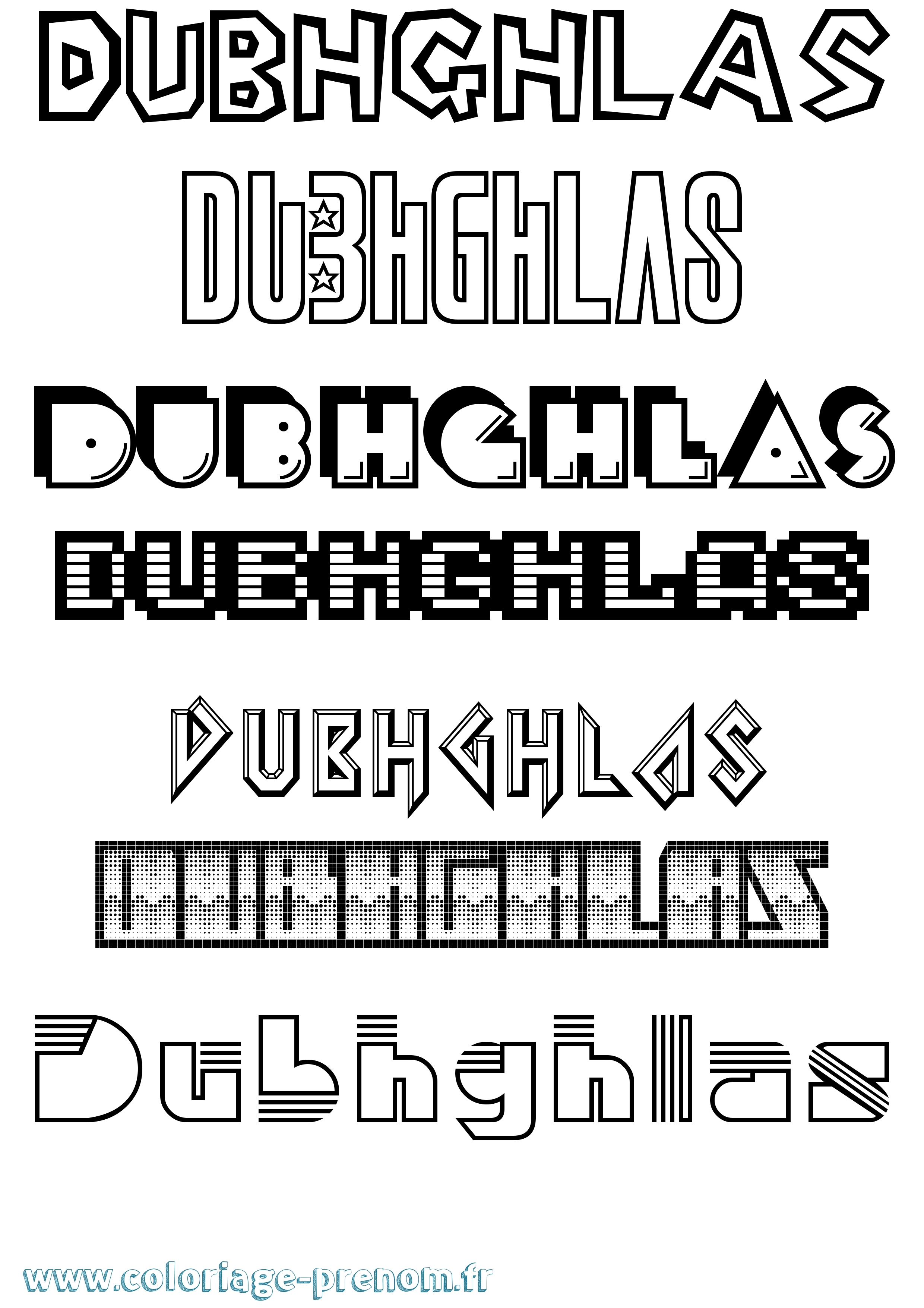 Coloriage Dubhghlas Jeux Vidéos Coloriage prénom Dubhghlas Jeux Vidéos