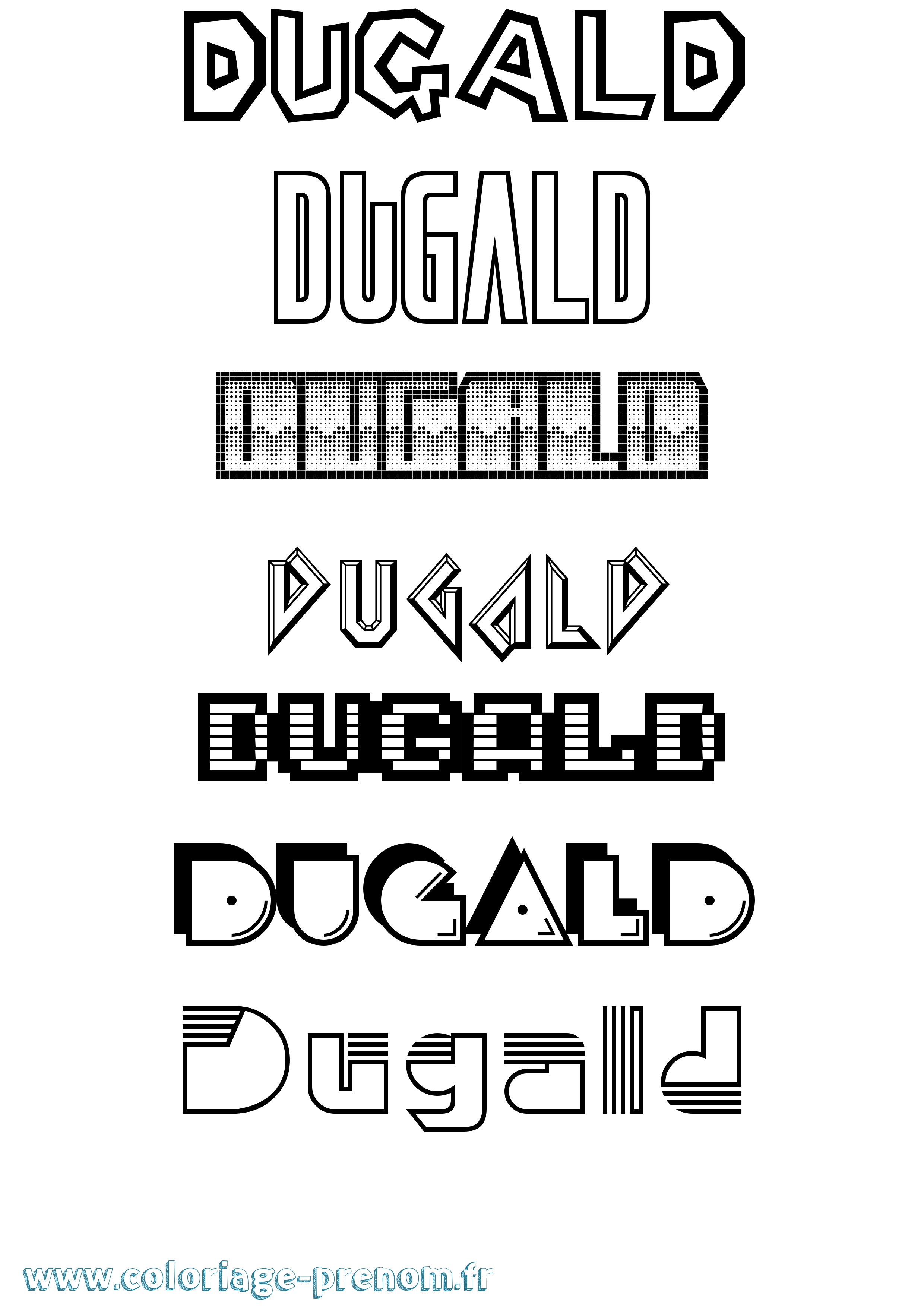 Coloriage Dugald Jeux Vidéos Coloriage prénom Dugald Jeux Vidéos