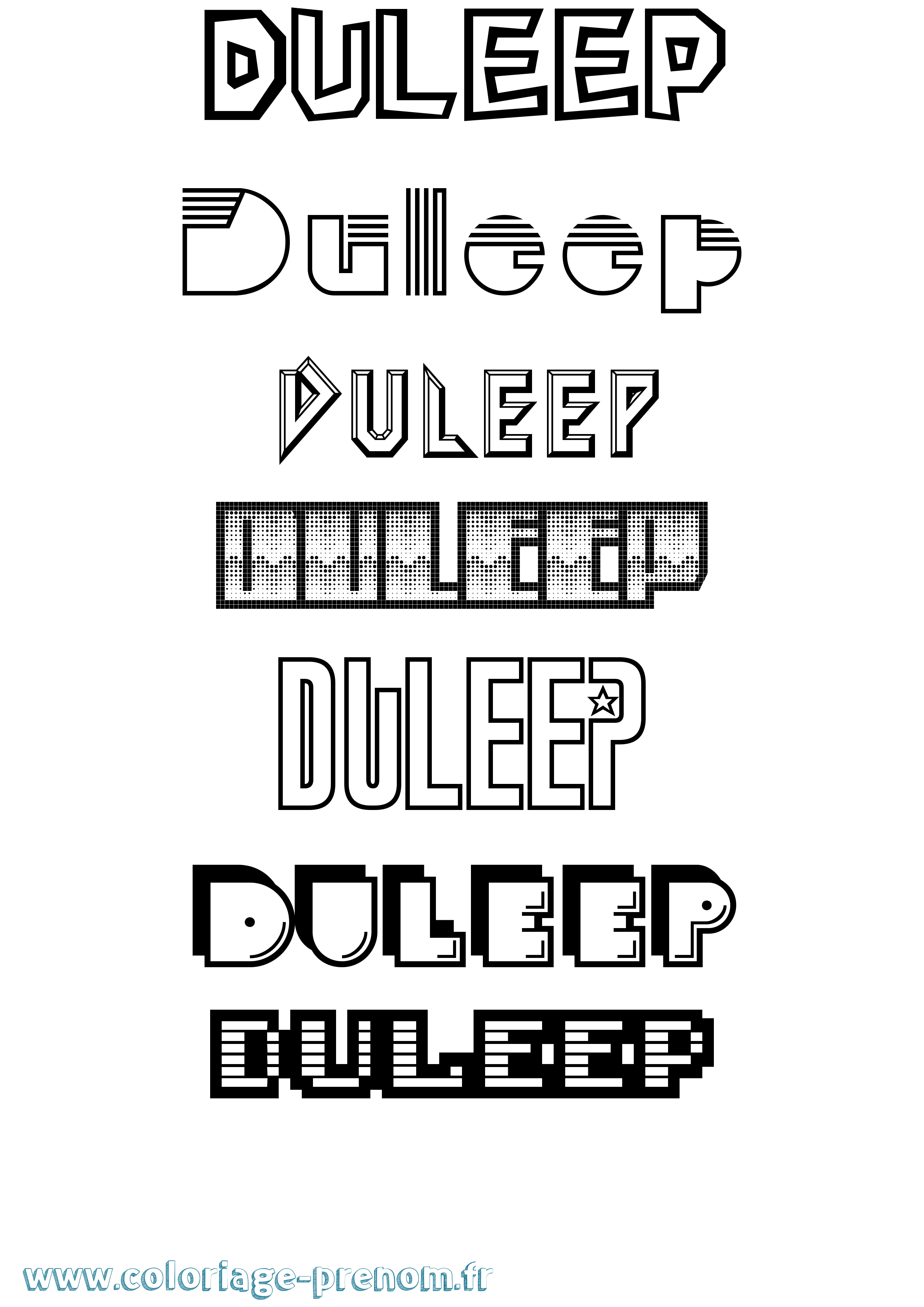 Coloriage Duleep Jeux Vidéos Coloriage prénom Duleep Jeux Vidéos