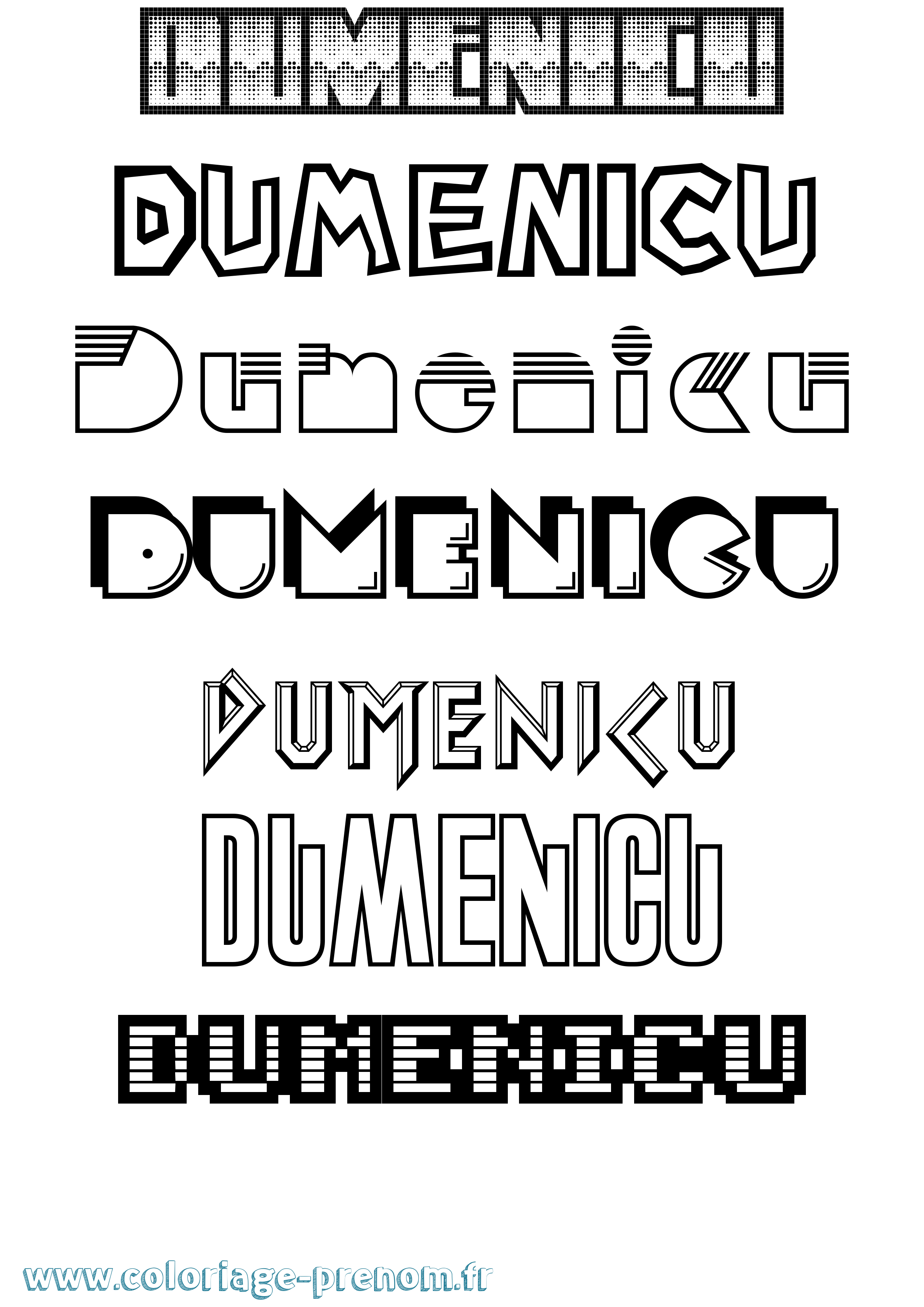 Coloriage Dumenicu Jeux Vidéos Coloriage prénom Dumenicu Jeux Vidéos