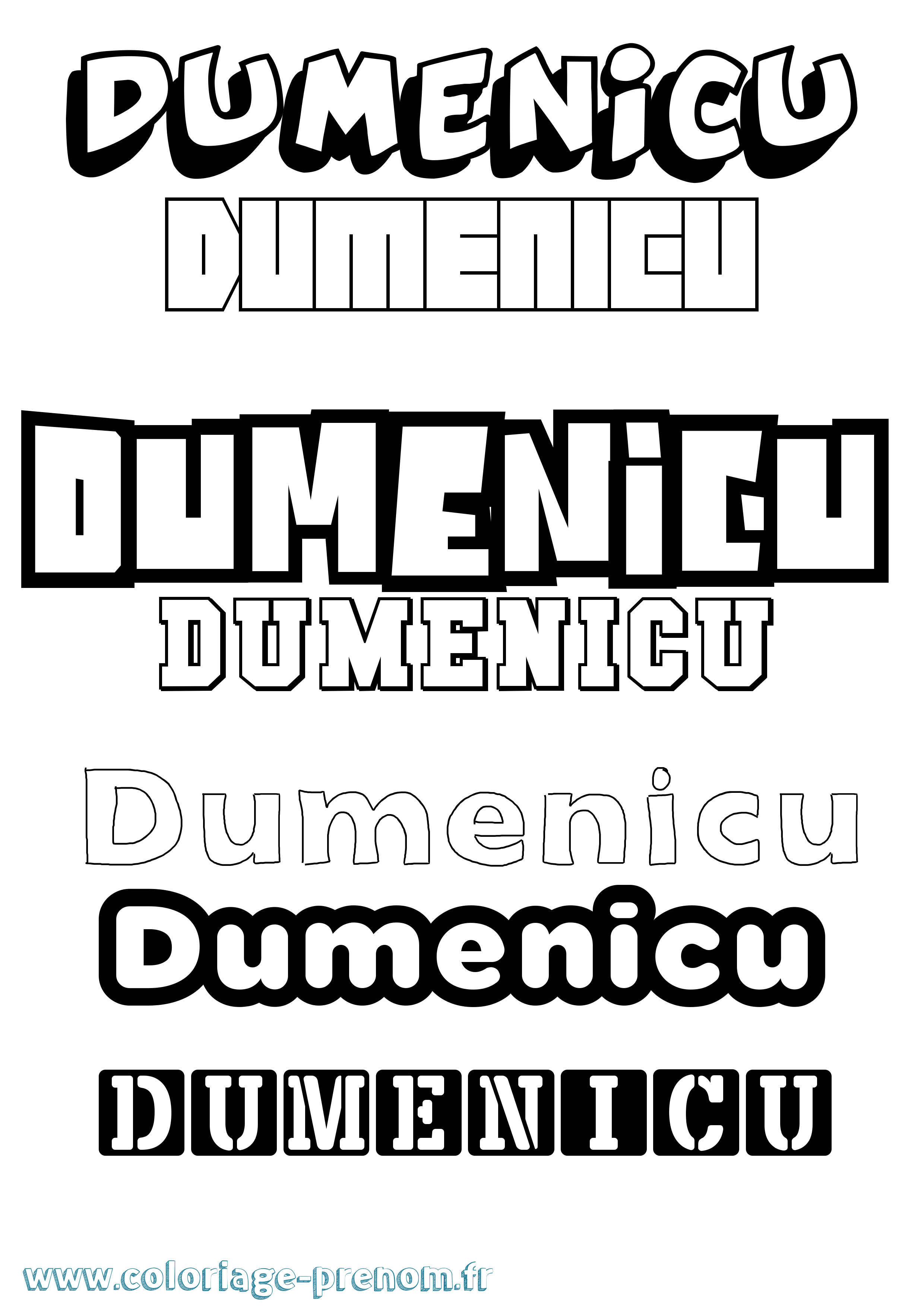 Coloriage Dumenicu Simple Coloriage prénom Dumenicu Simple