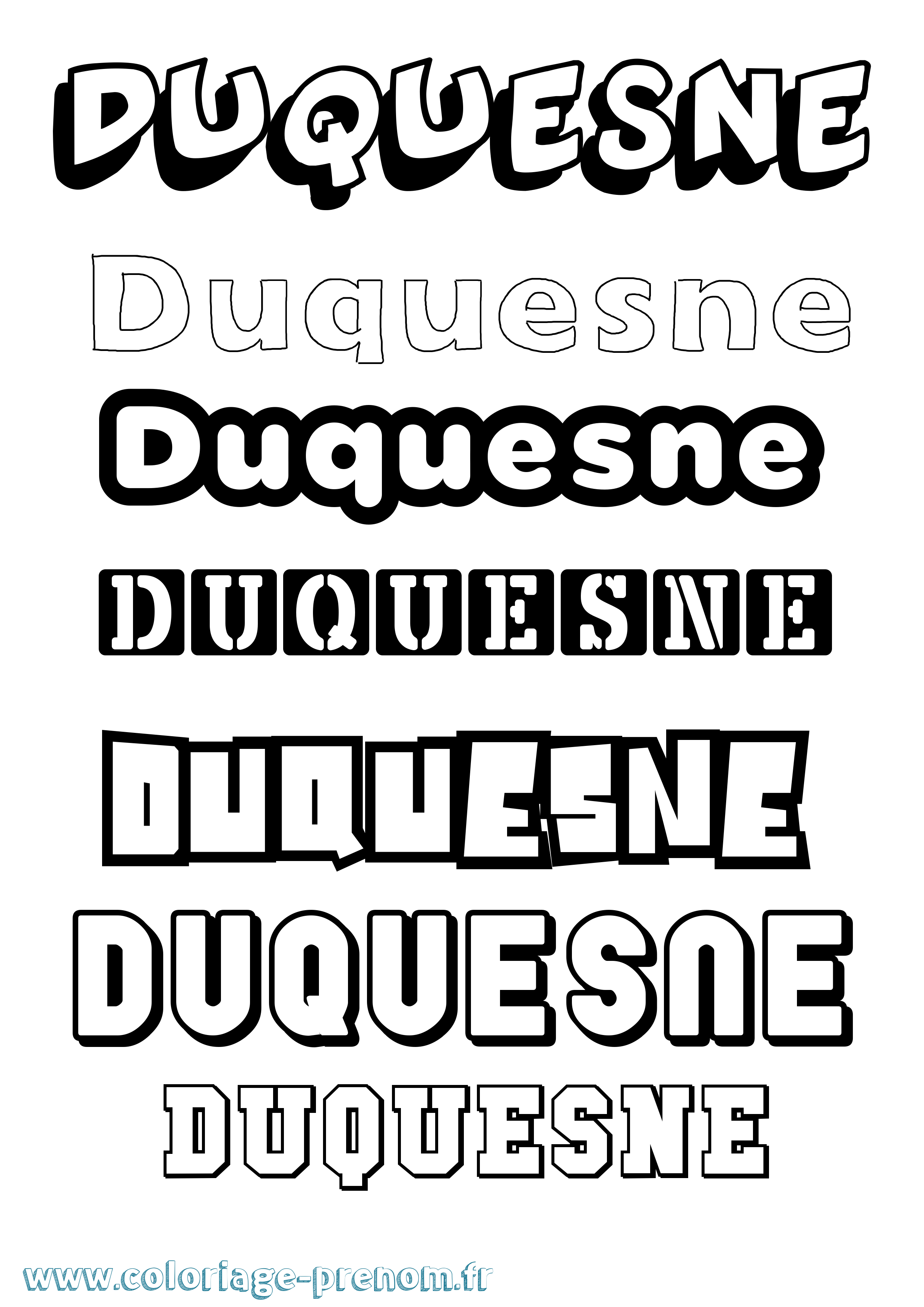Coloriage Duquesne Simple Coloriage prénom Duquesne Simple