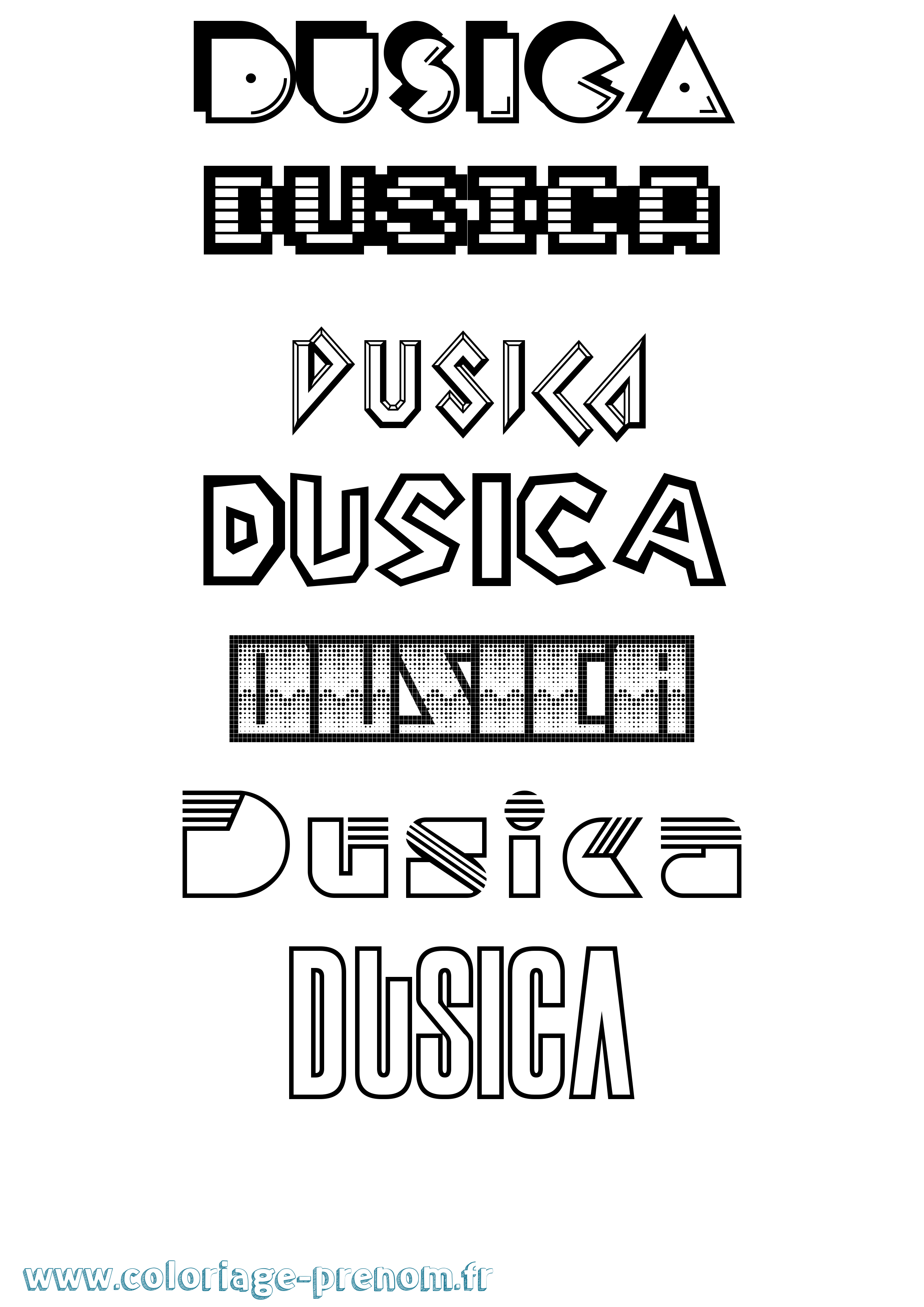 Coloriage Dusica Jeux Vidéos Coloriage prénom Dusica Jeux Vidéos