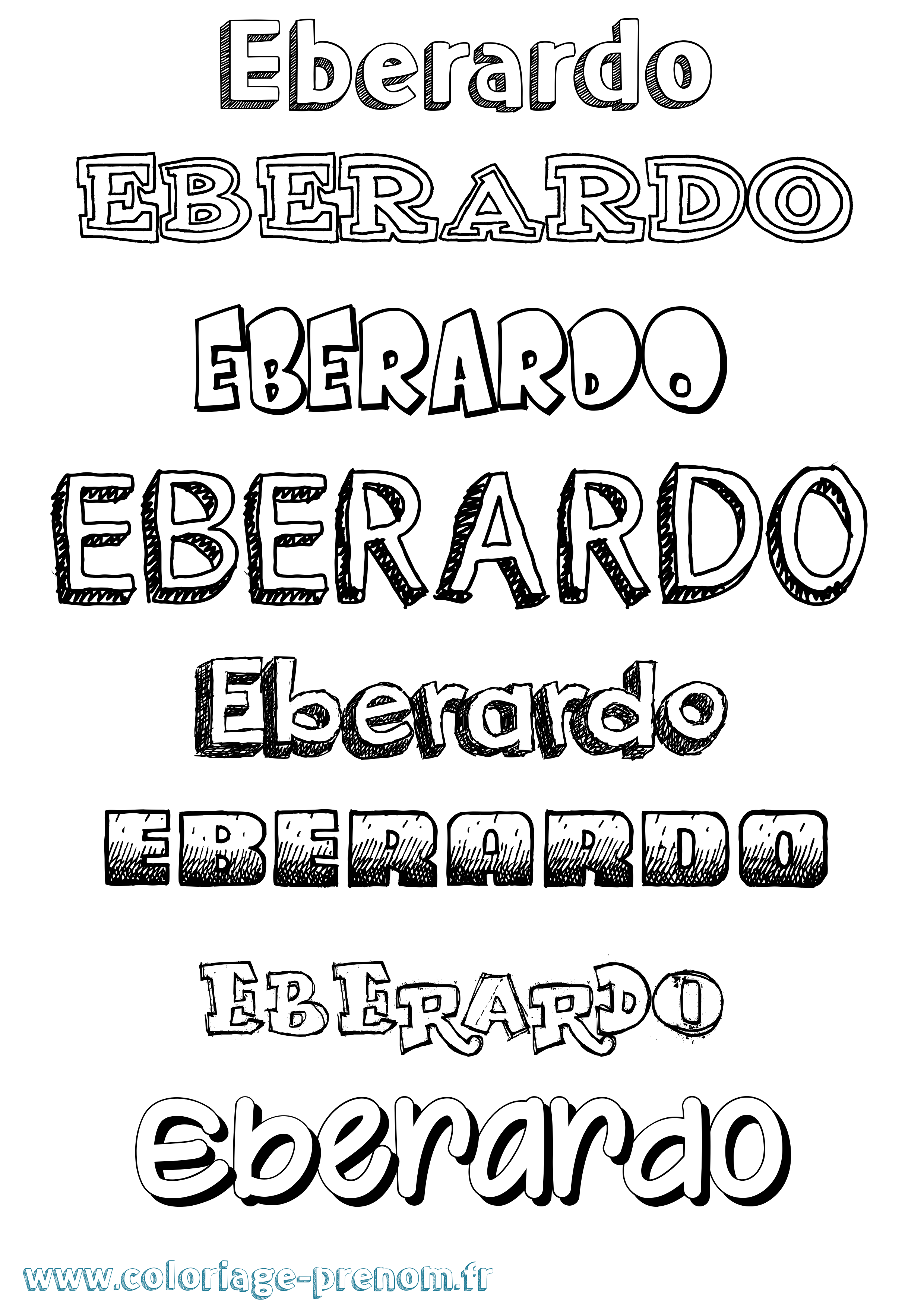 Coloriage Eberardo Dessiné Coloriage prénom Eberardo Dessiné