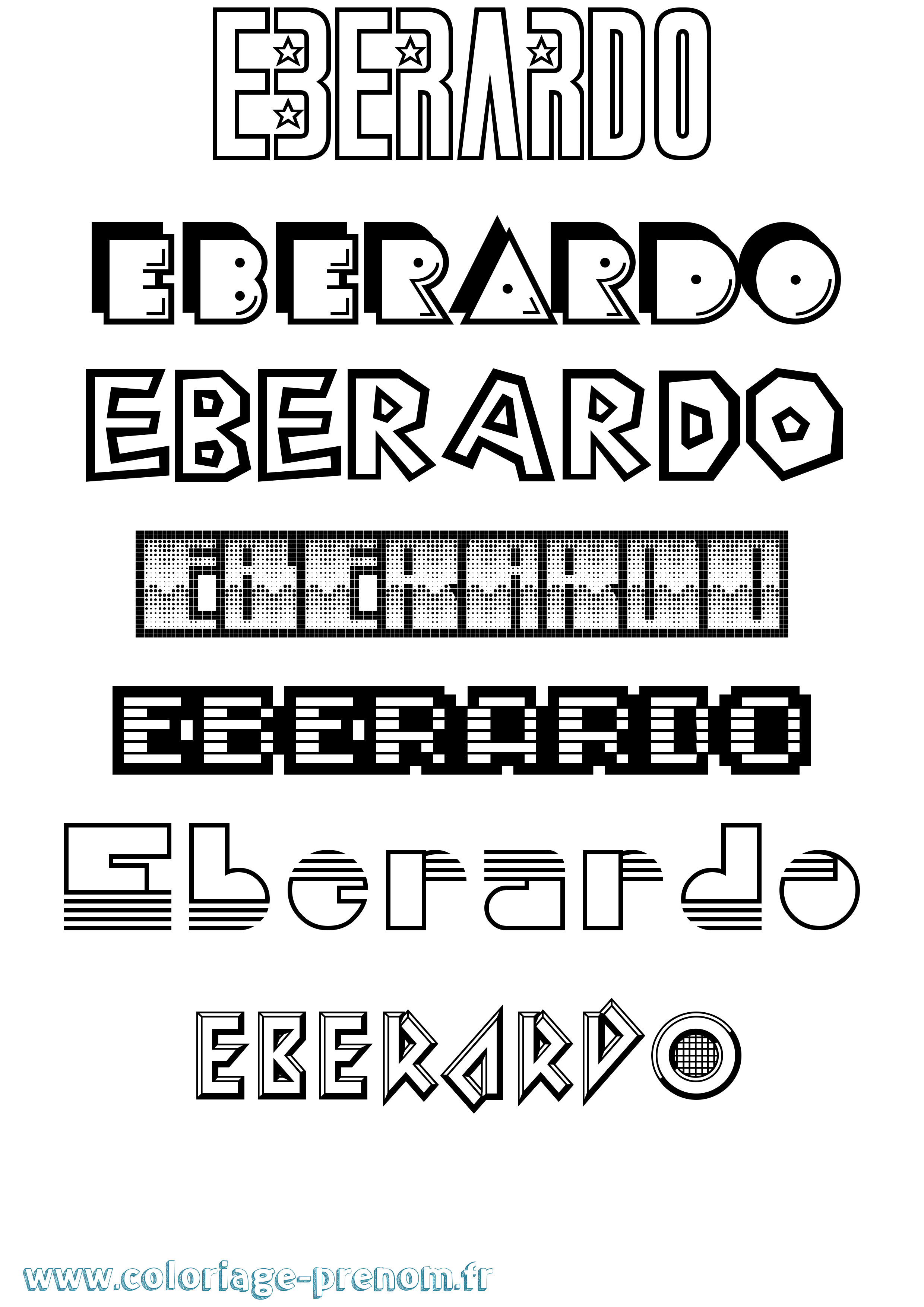Coloriage Eberardo Jeux Vidéos Coloriage prénom Eberardo Jeux Vidéos