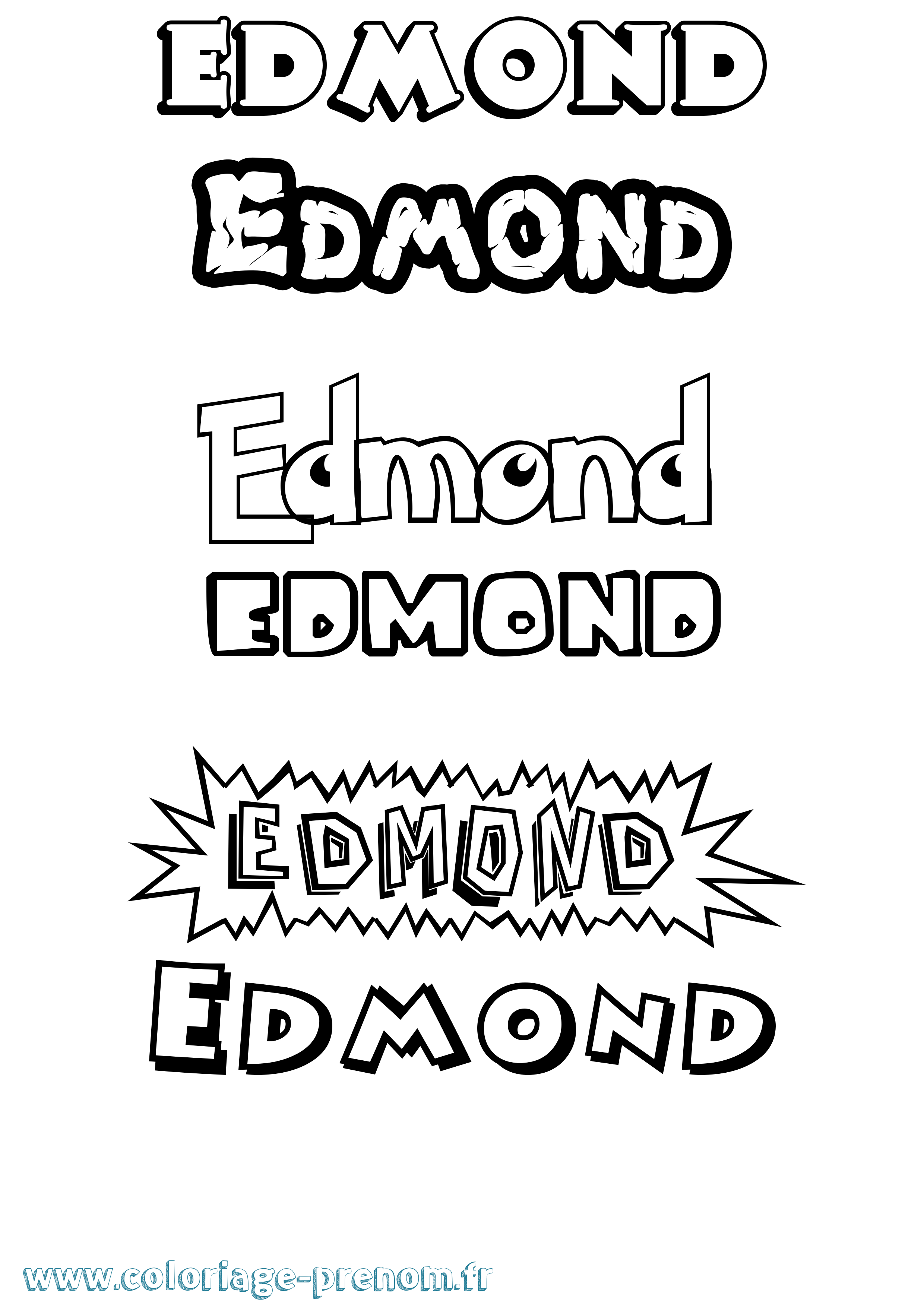 Coloriage Edmond Dessin Animé Coloriage prénom Edmond Dessin Animé