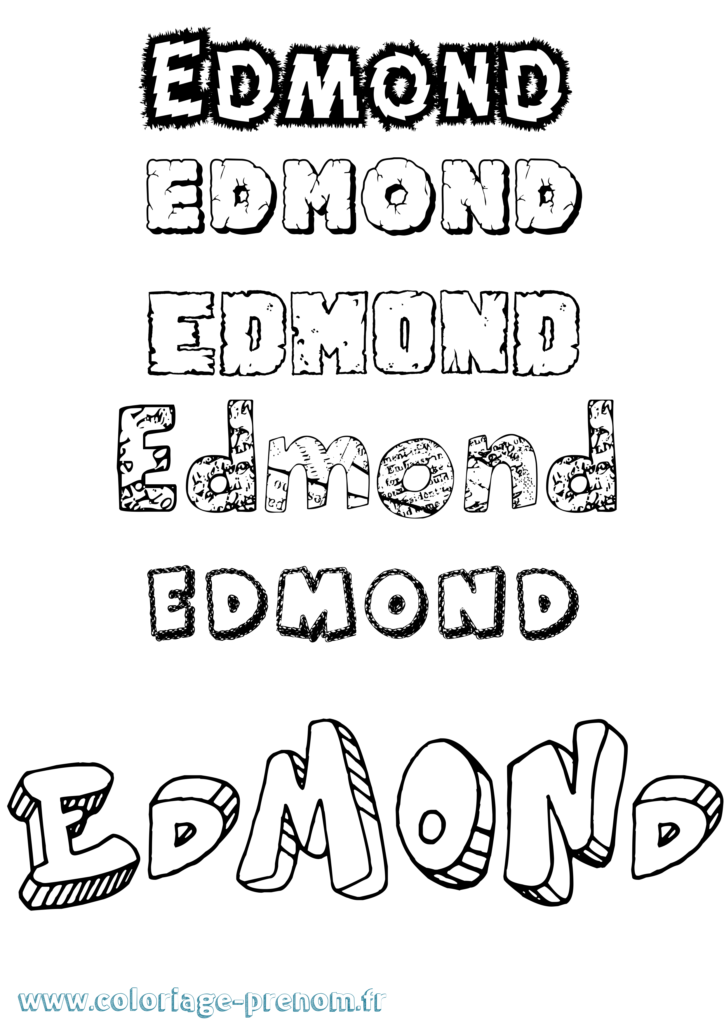 Coloriage Edmond Destructuré Coloriage prénom Edmond Destructuré