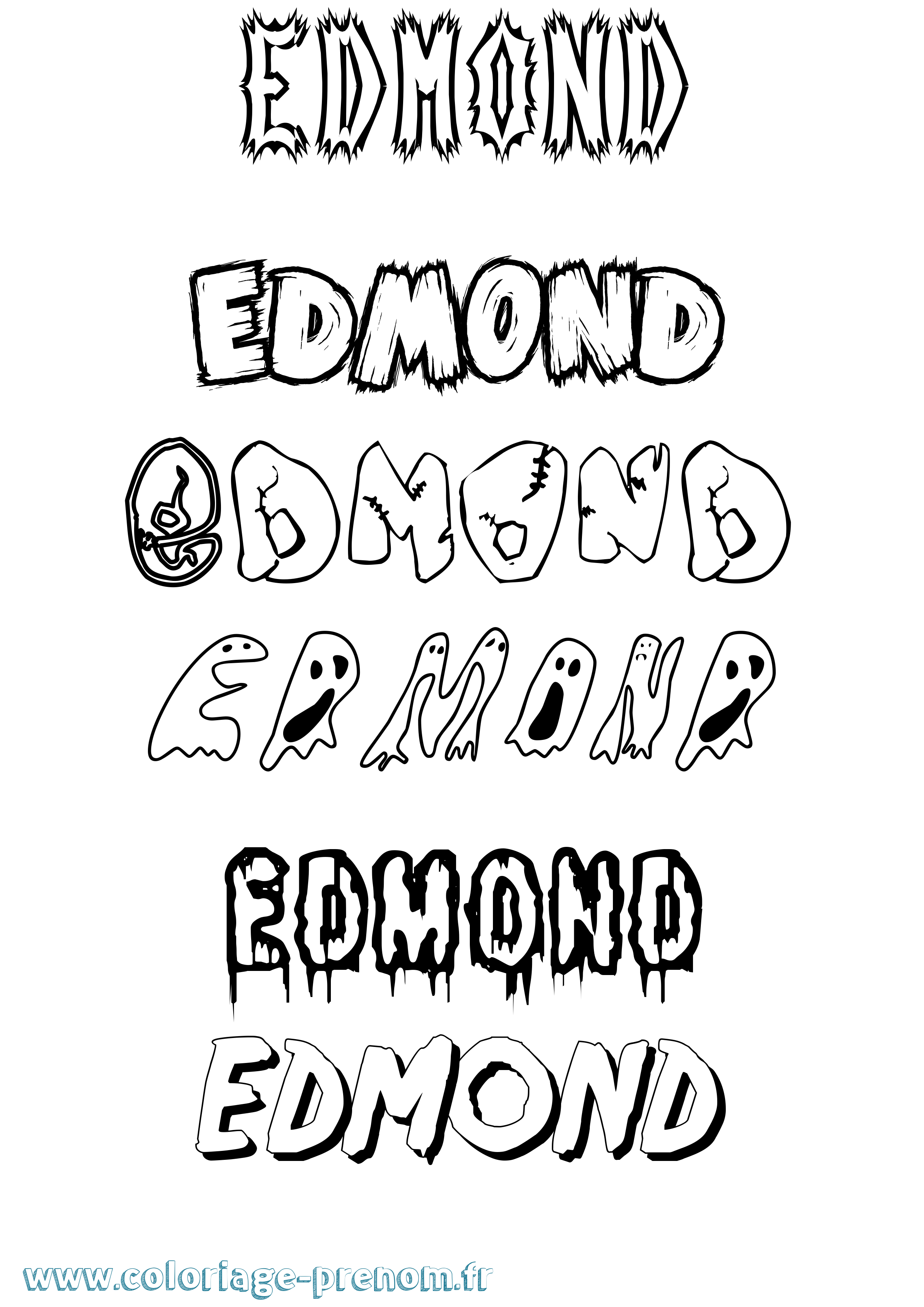 Coloriage Edmond Frisson Coloriage prénom Edmond Frisson