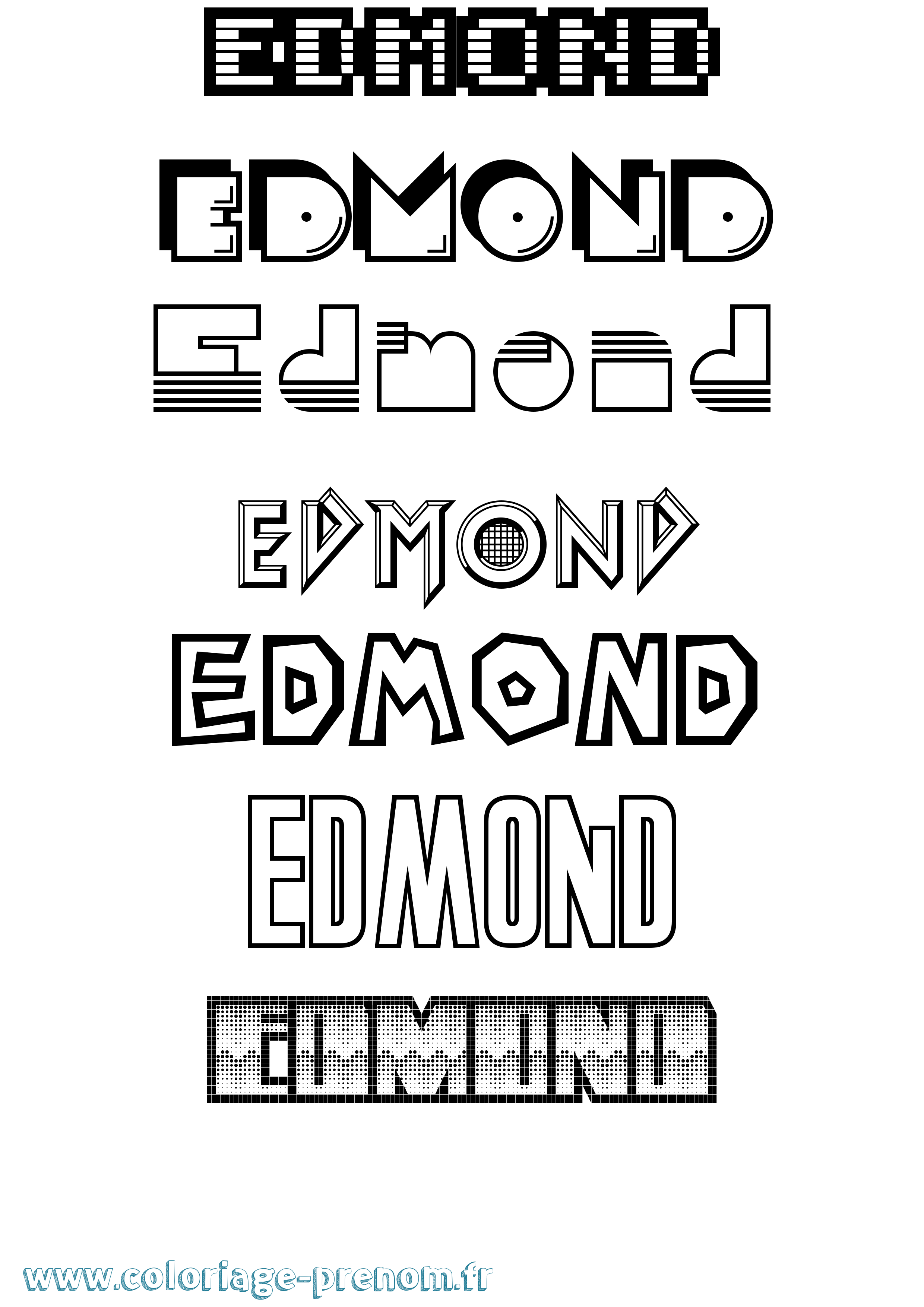 Coloriage Edmond Jeux Vidéos Coloriage prénom Edmond Jeux Vidéos