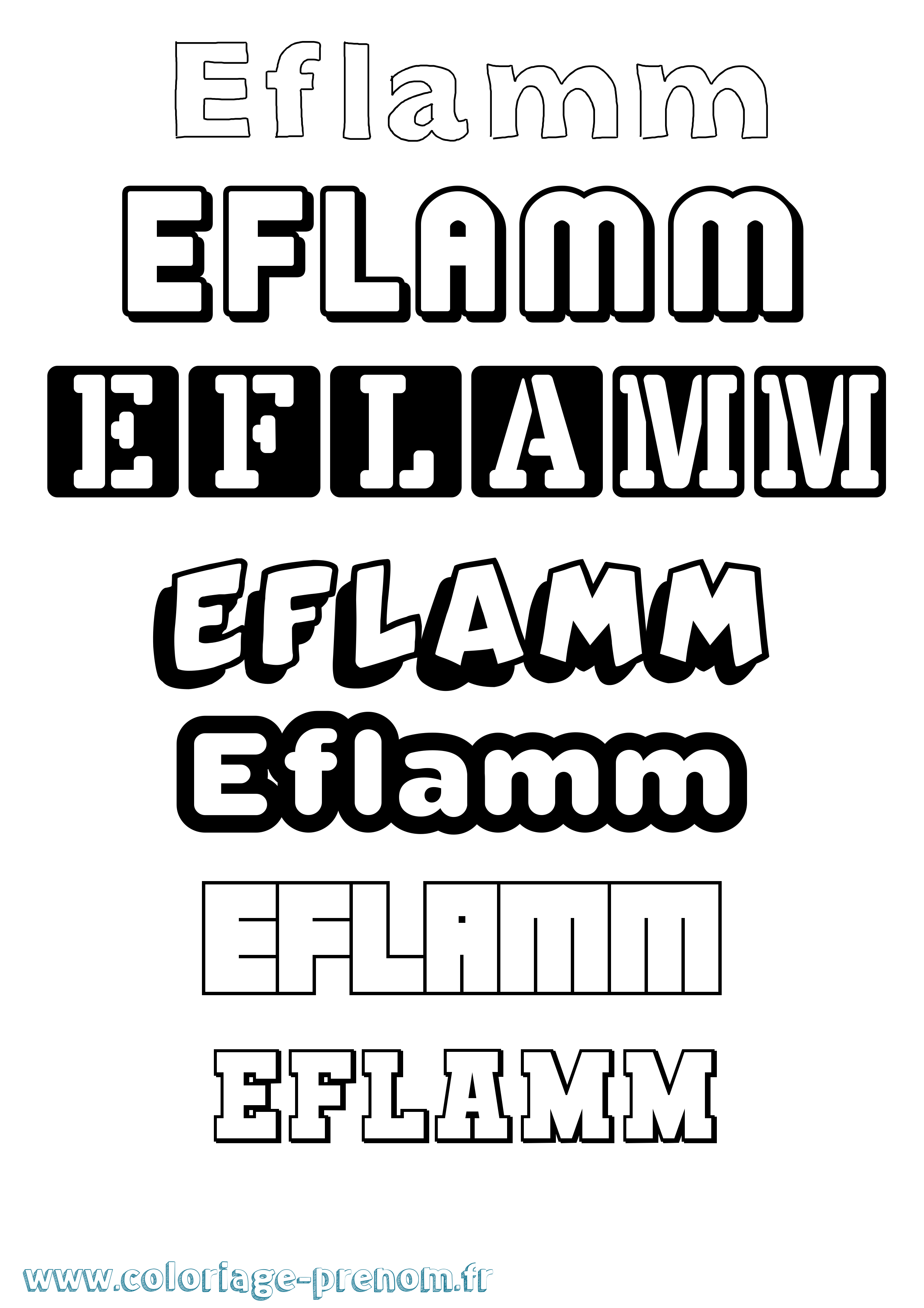 Coloriage Eflamm Simple Coloriage prénom Eflamm Simple