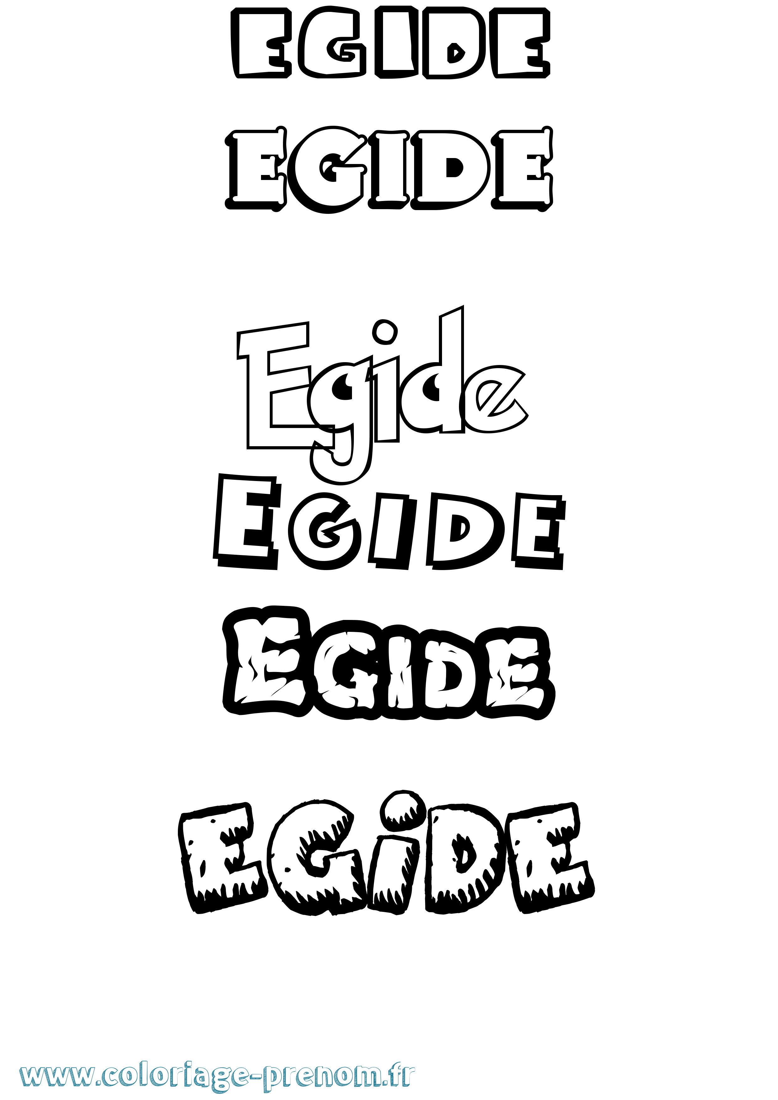 Coloriage Egide Dessin Animé Coloriage prénom Egide Dessin Animé