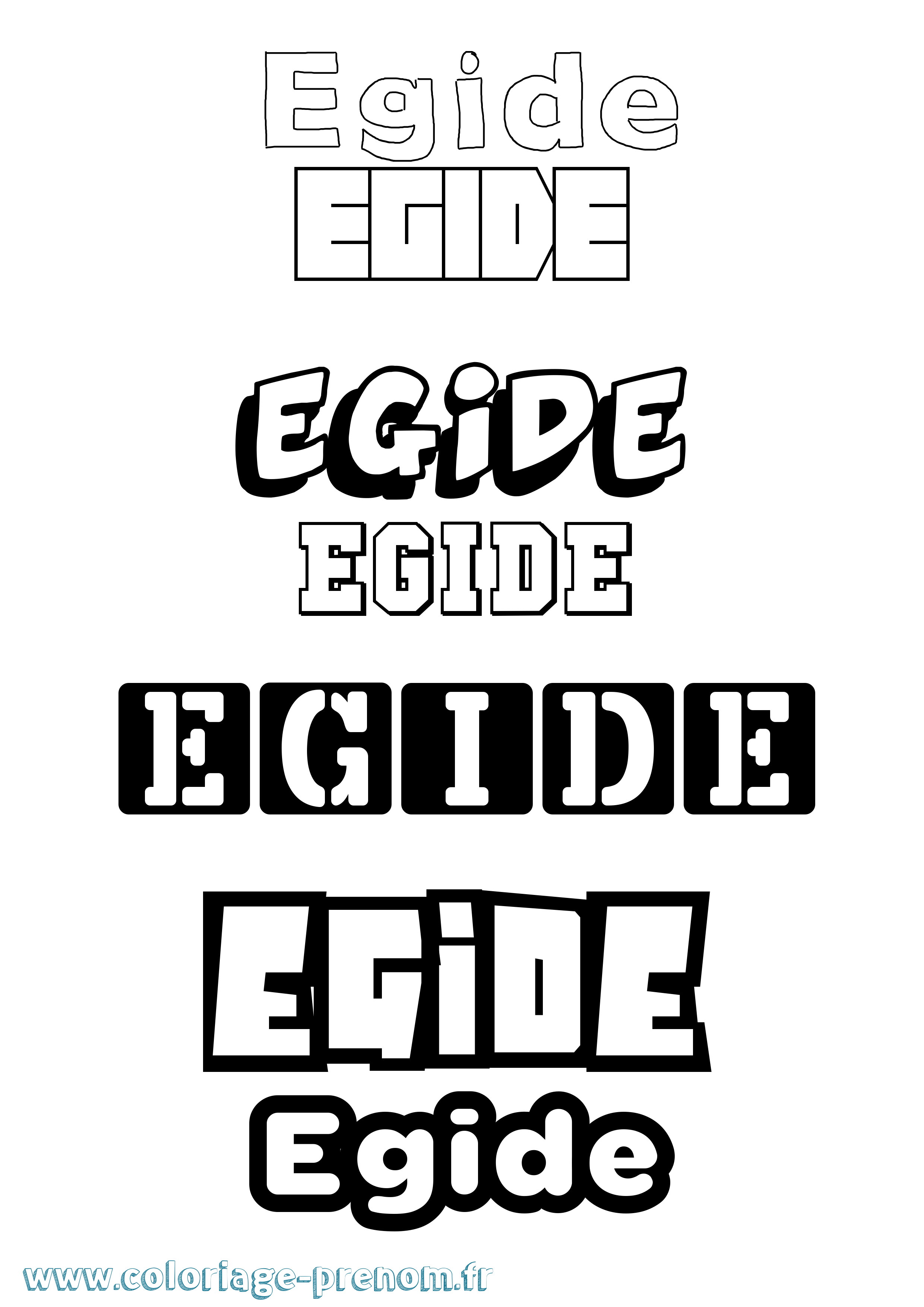 Coloriage Egide Simple Coloriage prénom Egide Simple
