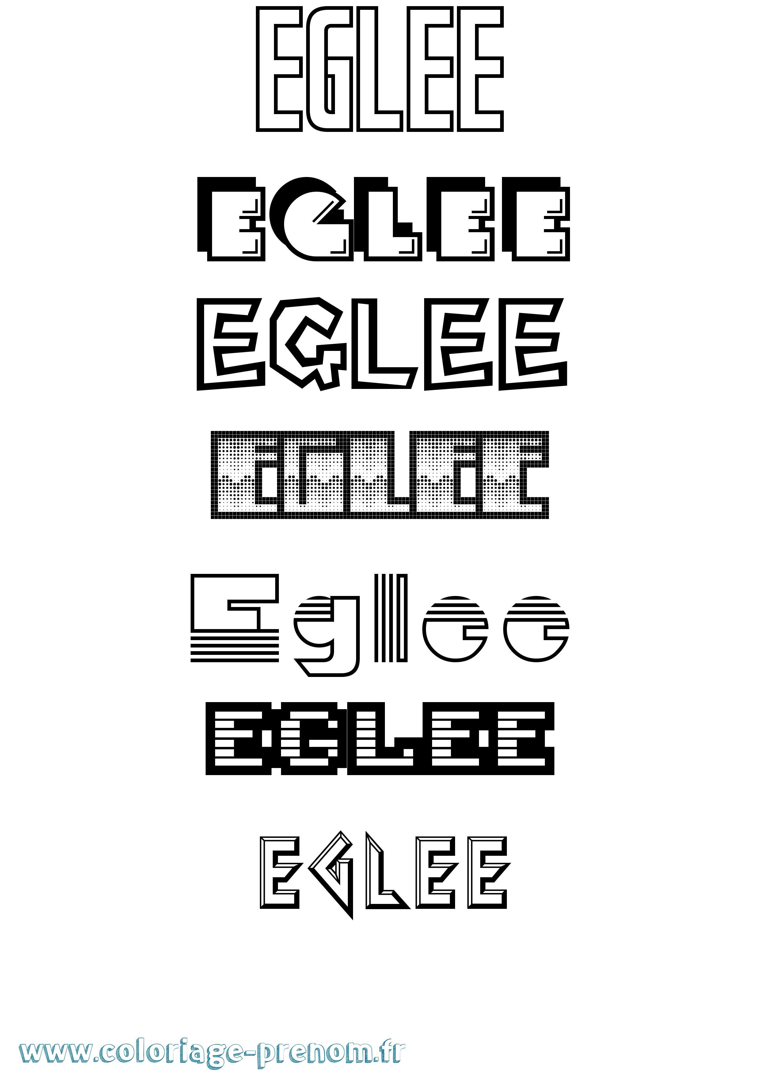 Coloriage Eglee Jeux Vidéos Coloriage prénom Eglee Jeux Vidéos