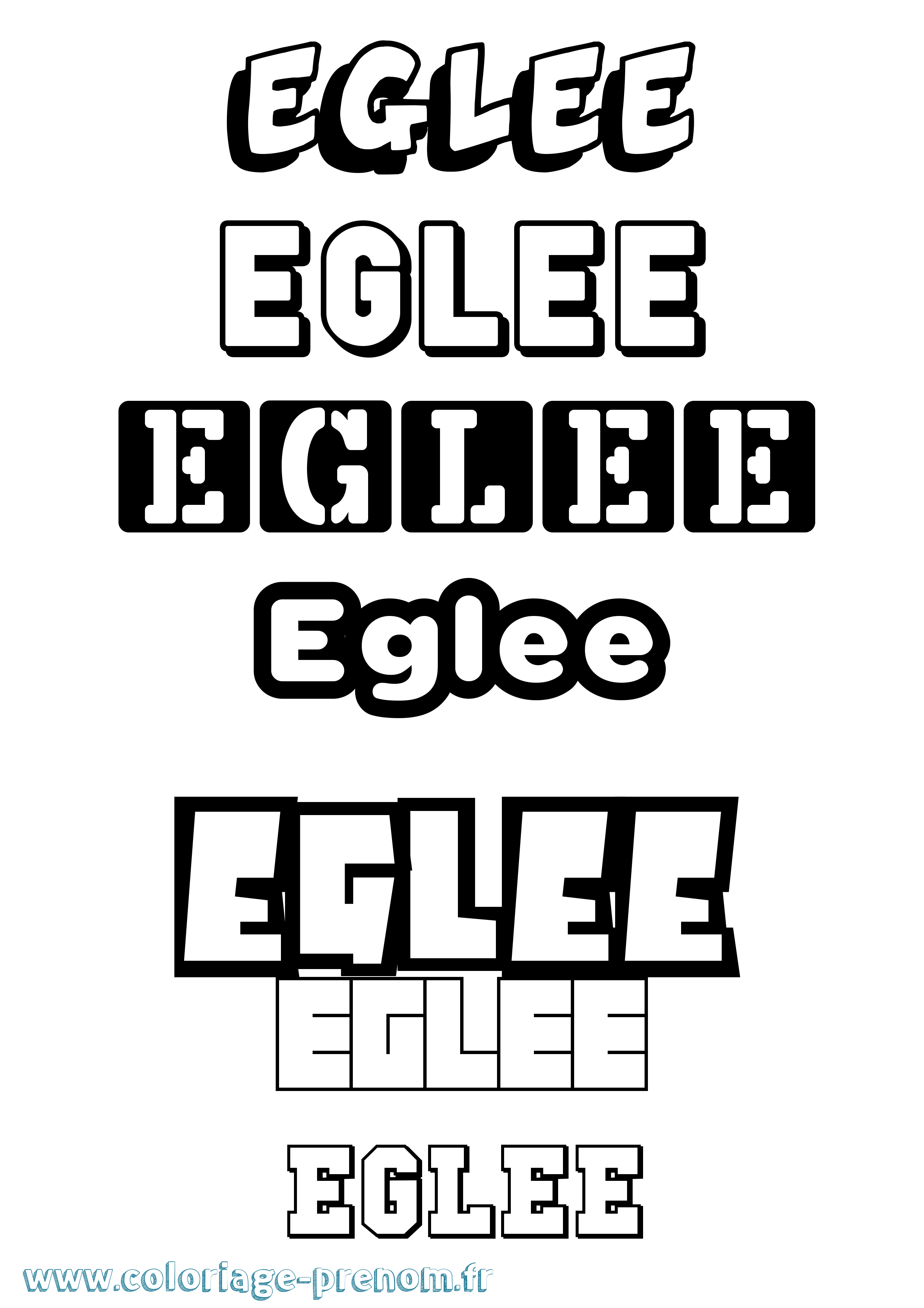 Coloriage Eglee Simple Coloriage prénom Eglee Simple