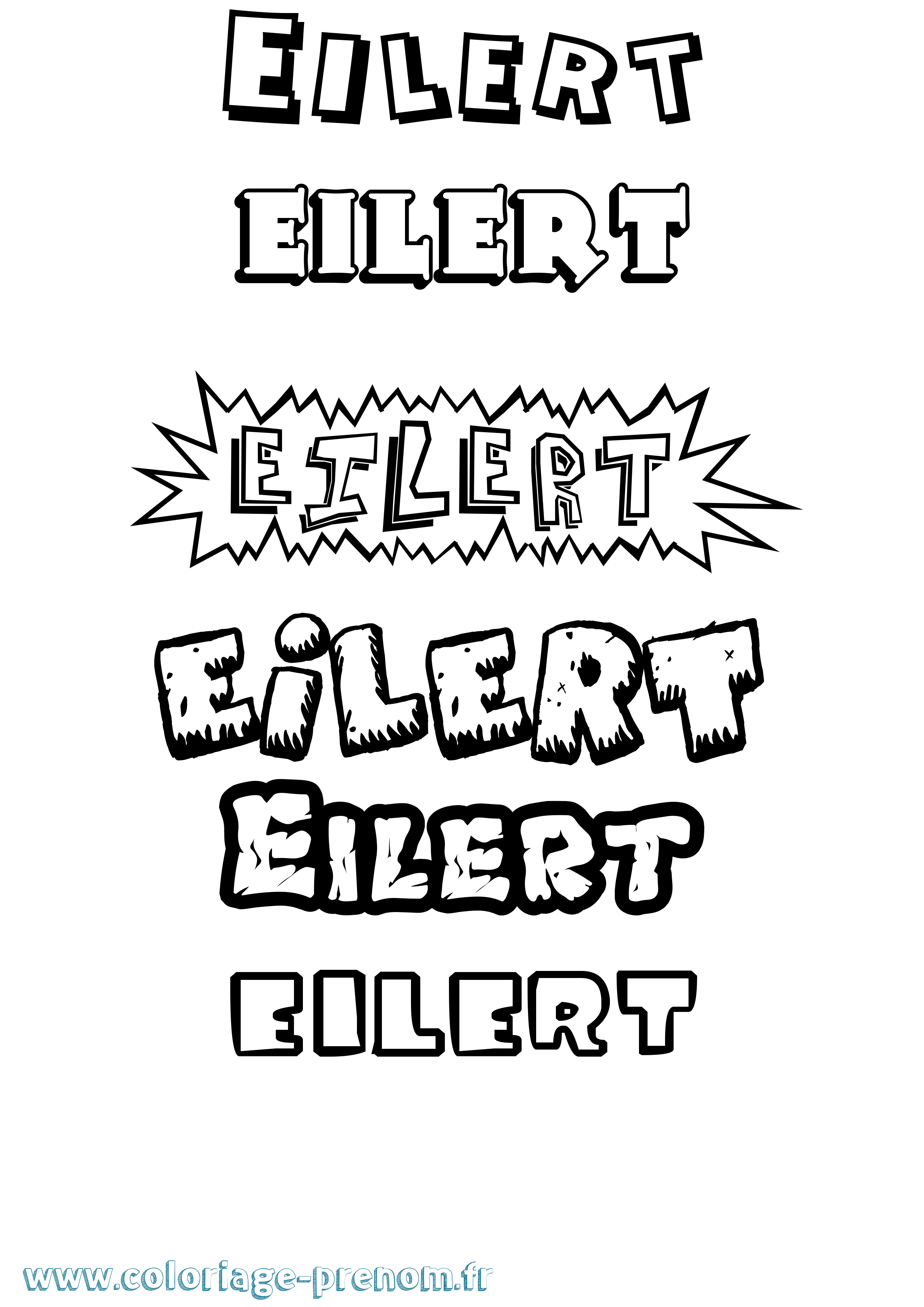 Coloriage Eilert Dessin Animé Coloriage prénom Eilert Dessin Animé