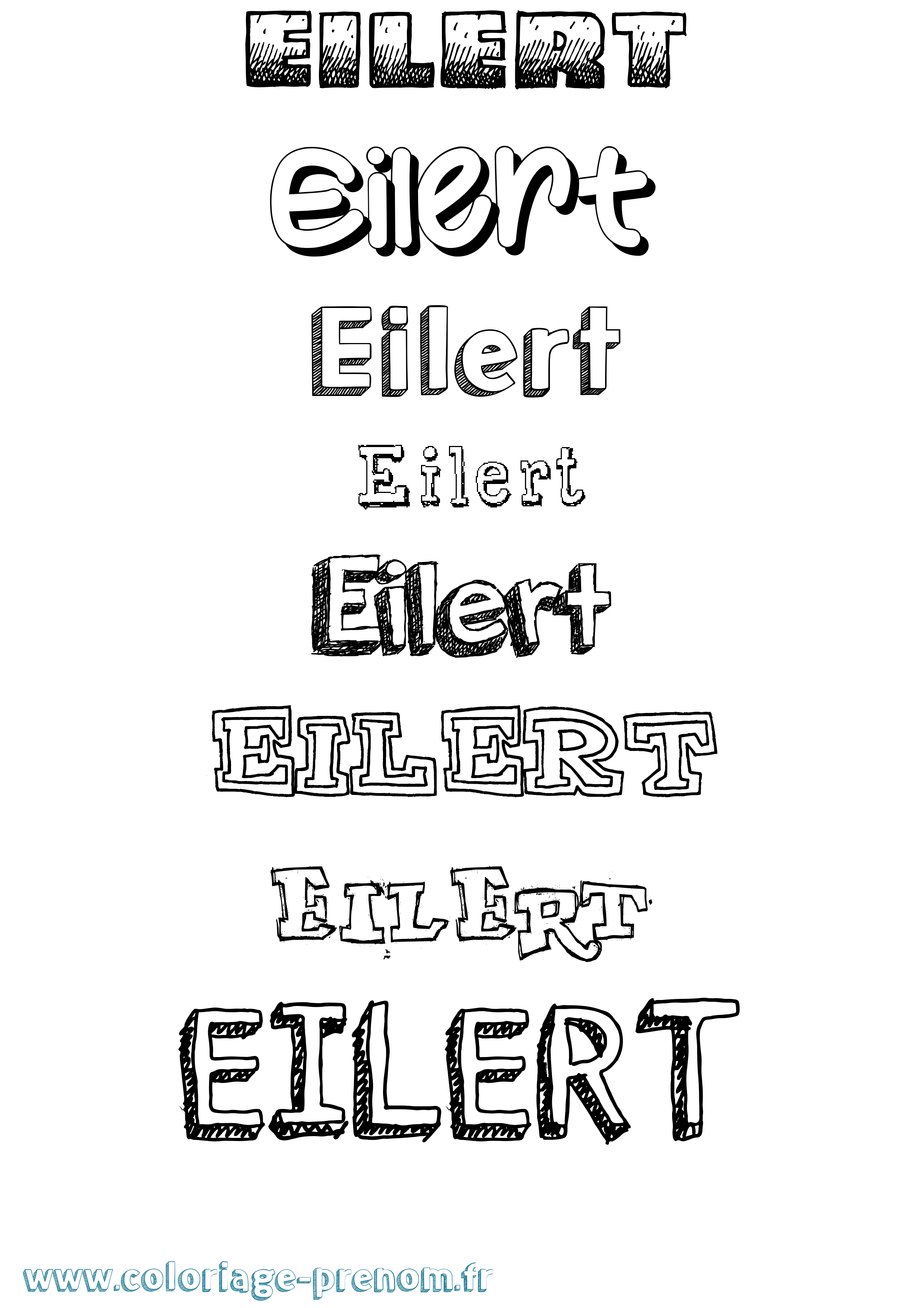 Coloriage Eilert Dessiné Coloriage prénom Eilert Dessiné