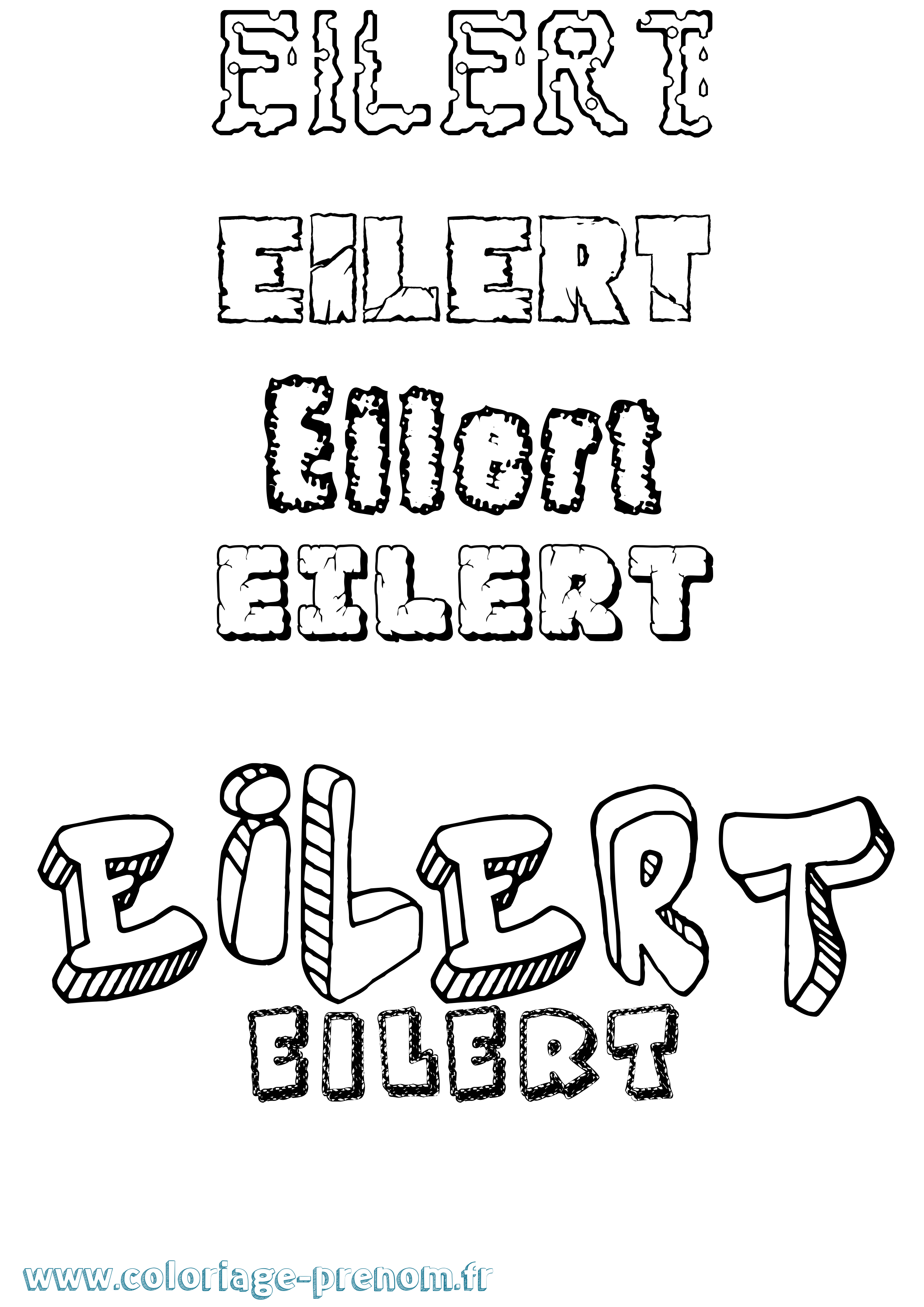 Coloriage Eilert Destructuré Coloriage prénom Eilert Destructuré