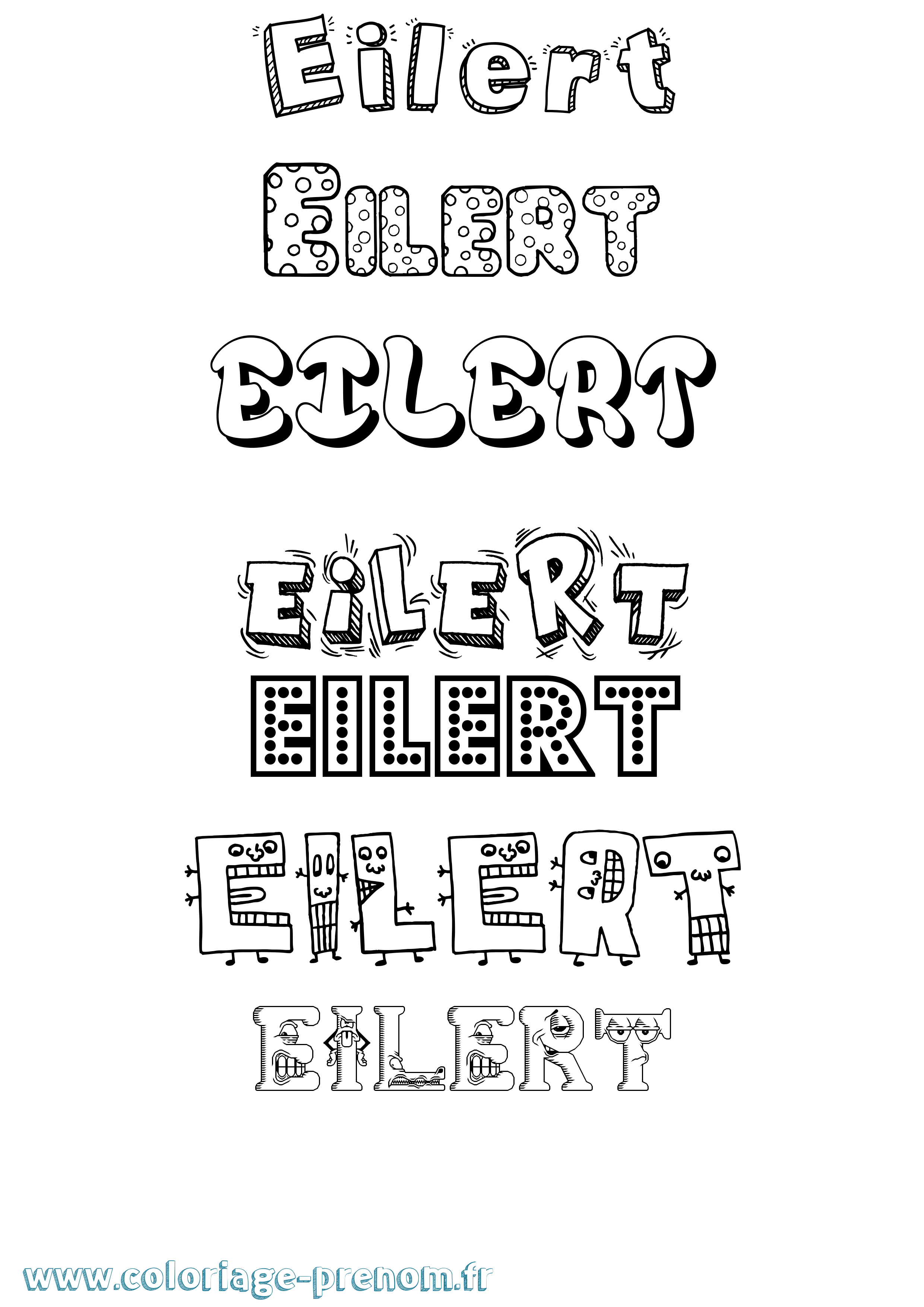 Coloriage Eilert Fun Coloriage prénom Eilert Fun