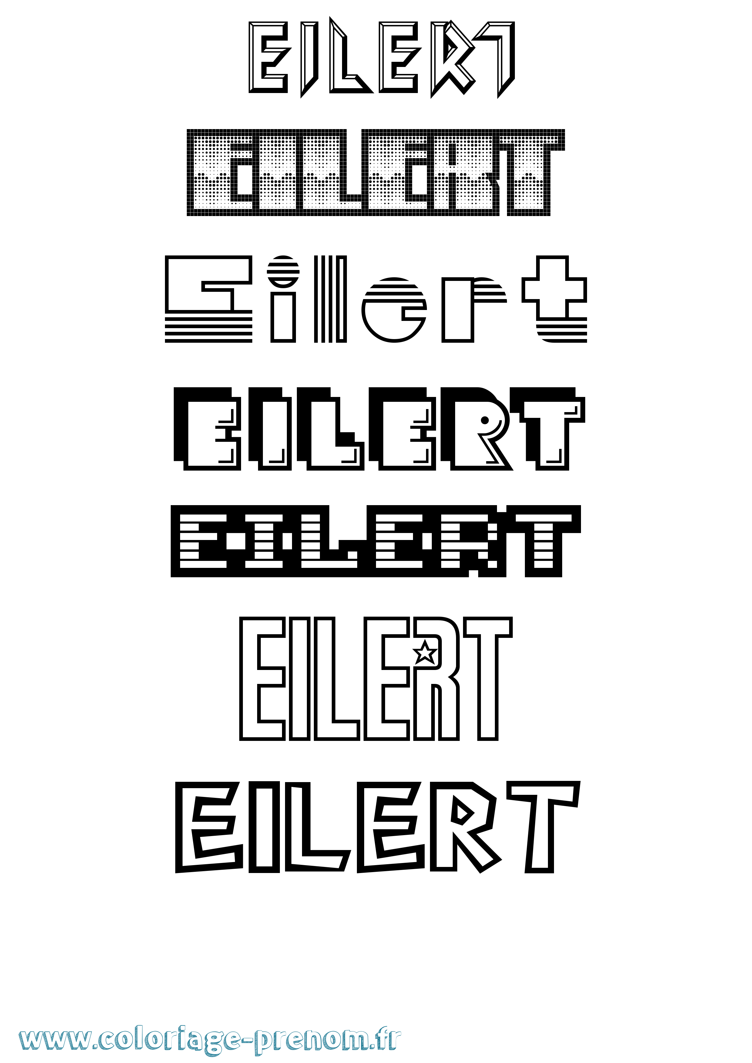 Coloriage Eilert Jeux Vidéos Coloriage prénom Eilert Jeux Vidéos