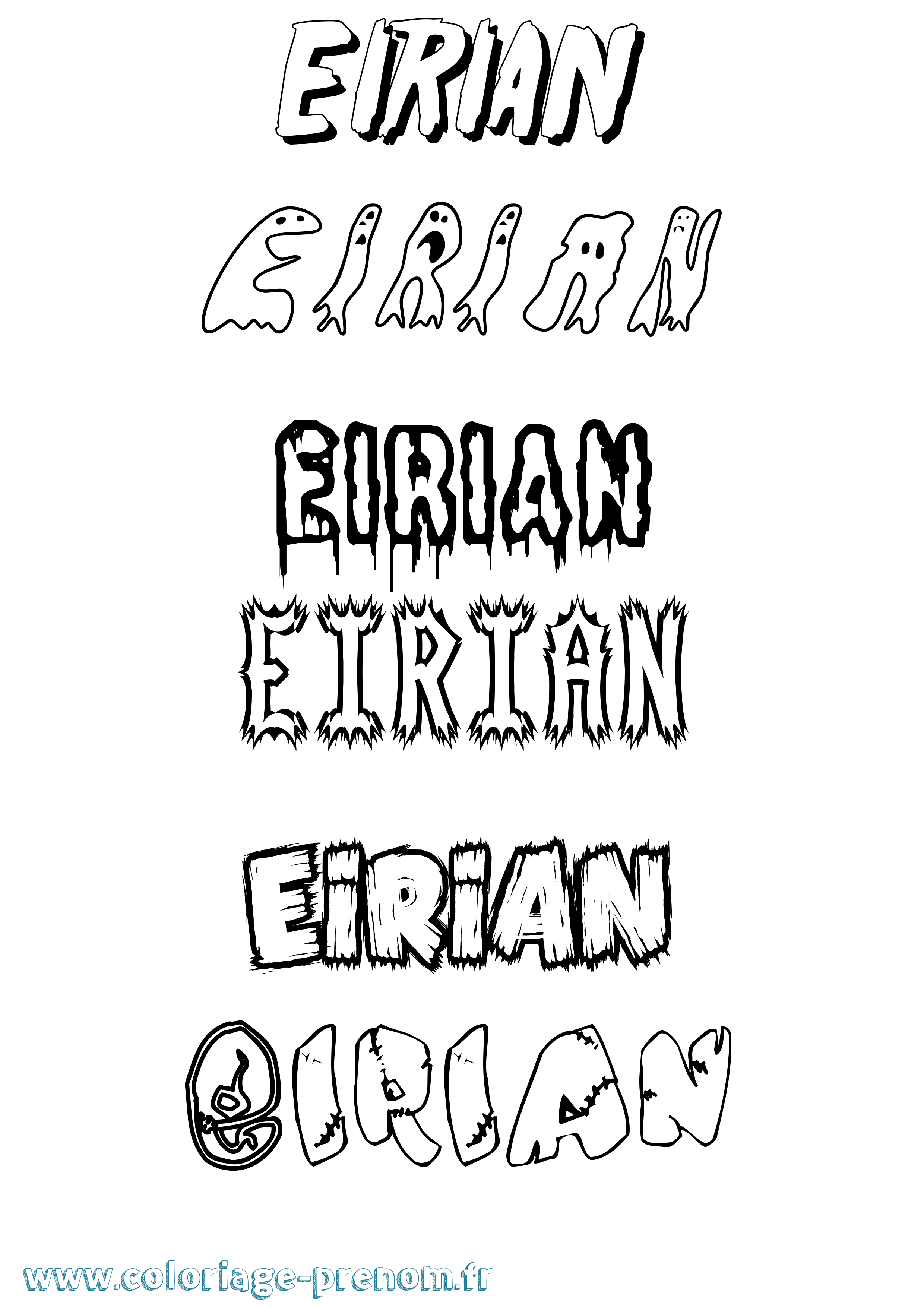 Coloriage Eirian Frisson Coloriage prénom Eirian Frisson