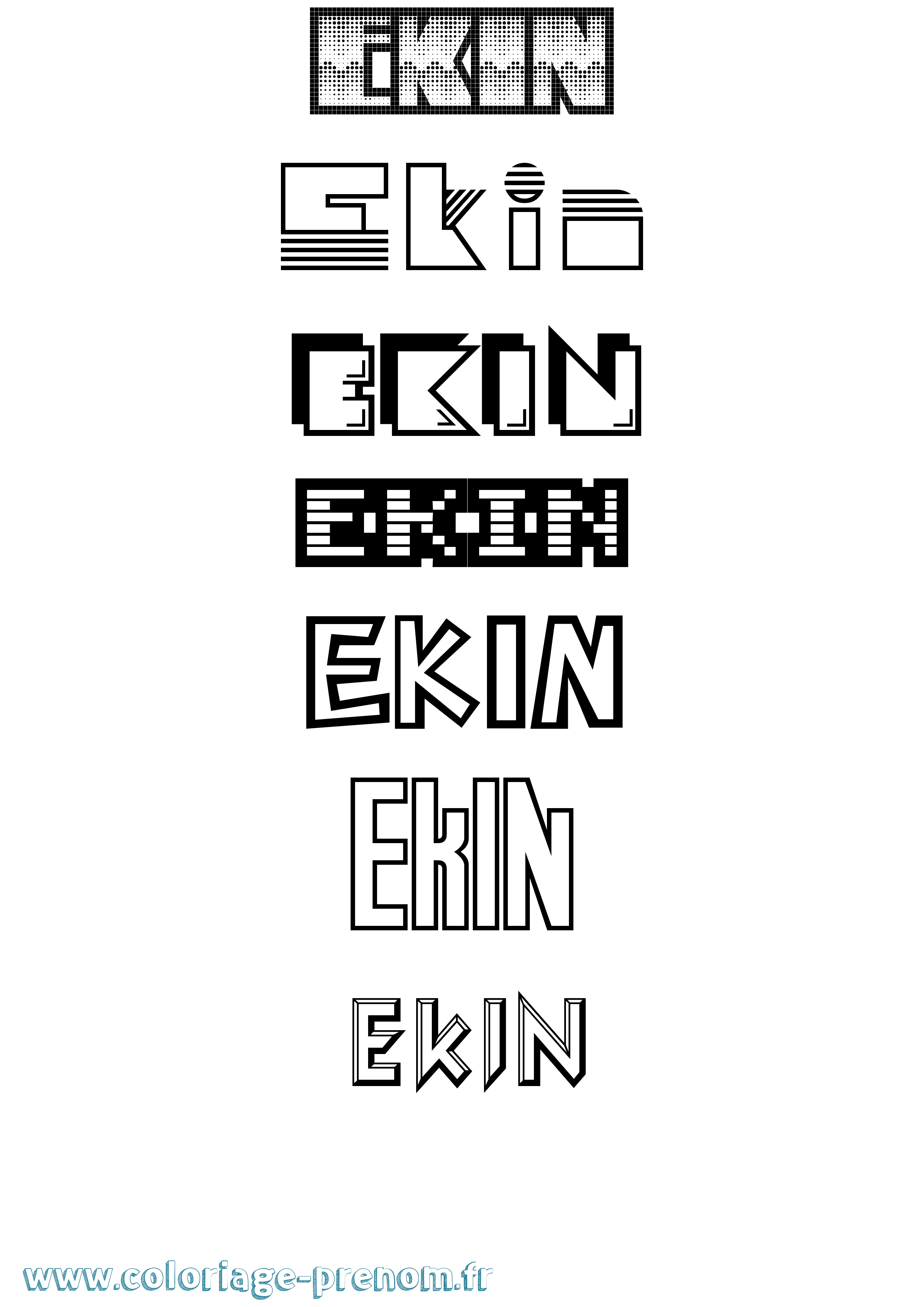 Coloriage Ekin Jeux Vidéos Coloriage prénom Ekin Jeux Vidéos