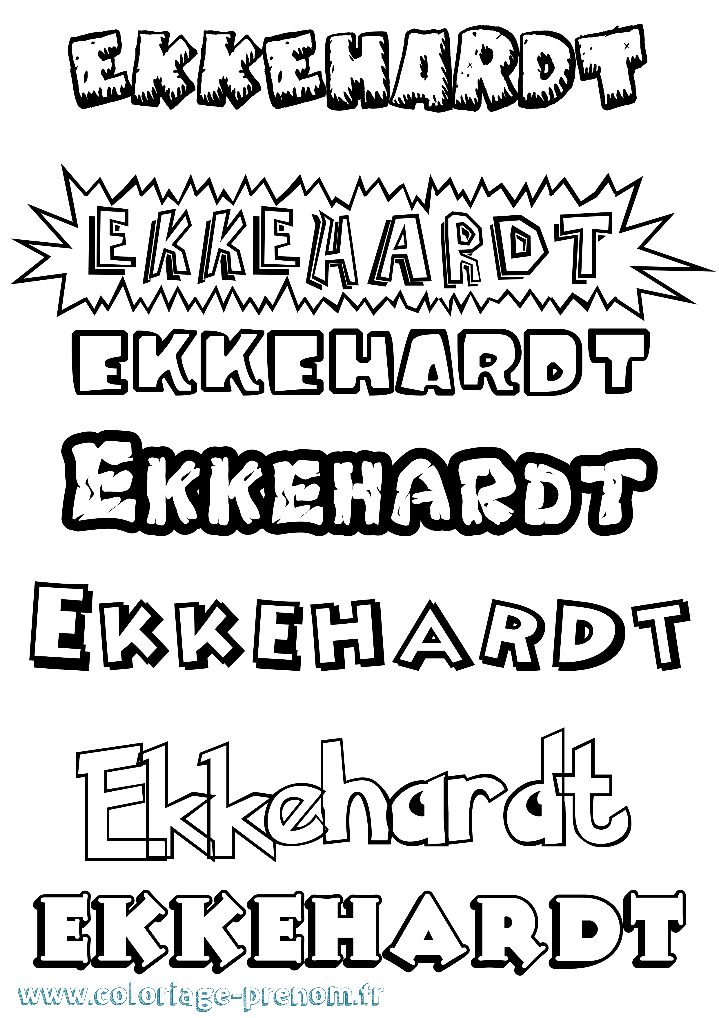 Coloriage Ekkehardt Dessin Animé Coloriage prénom Ekkehardt Dessin Animé