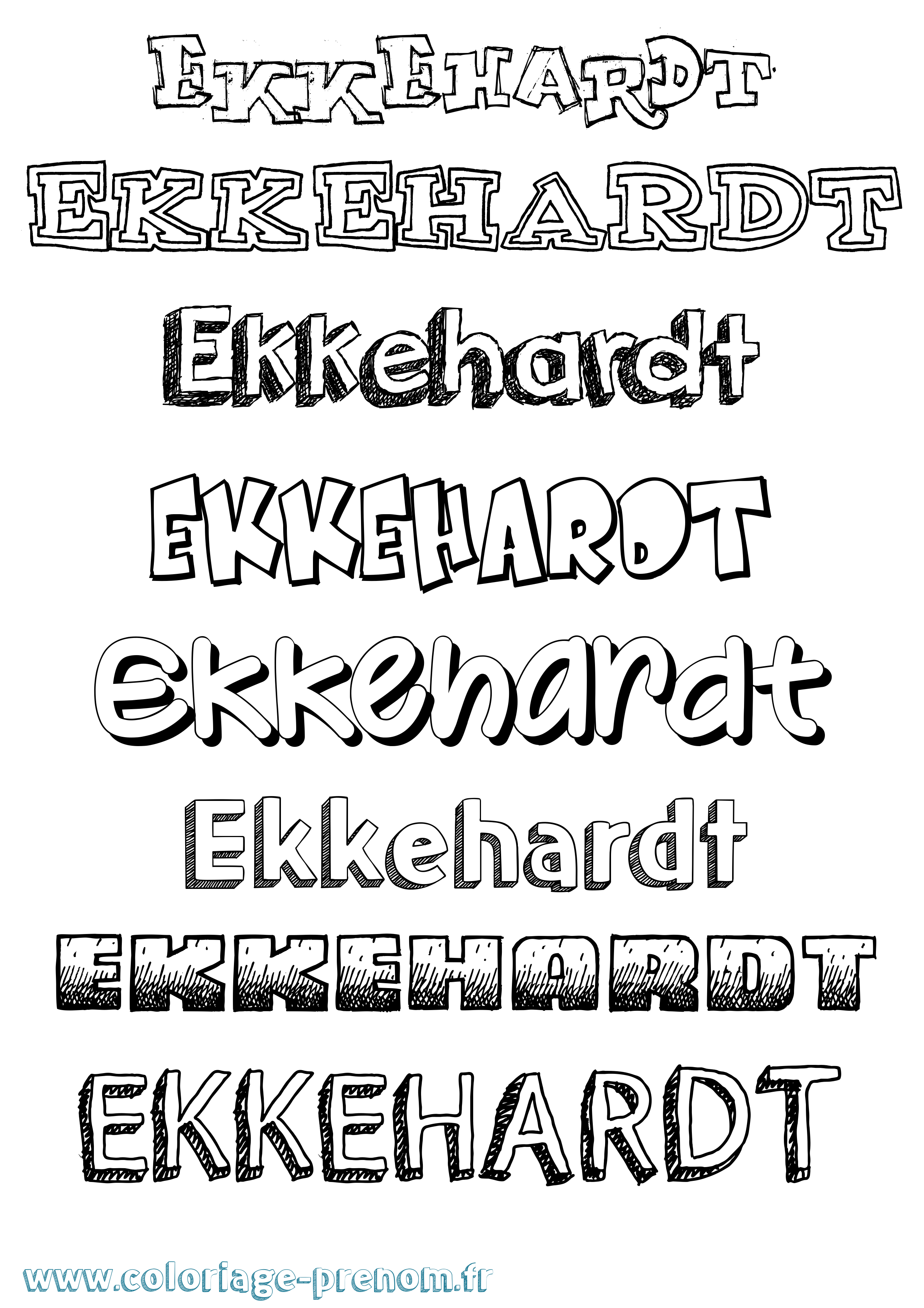 Coloriage Ekkehardt Dessiné Coloriage prénom Ekkehardt Dessiné