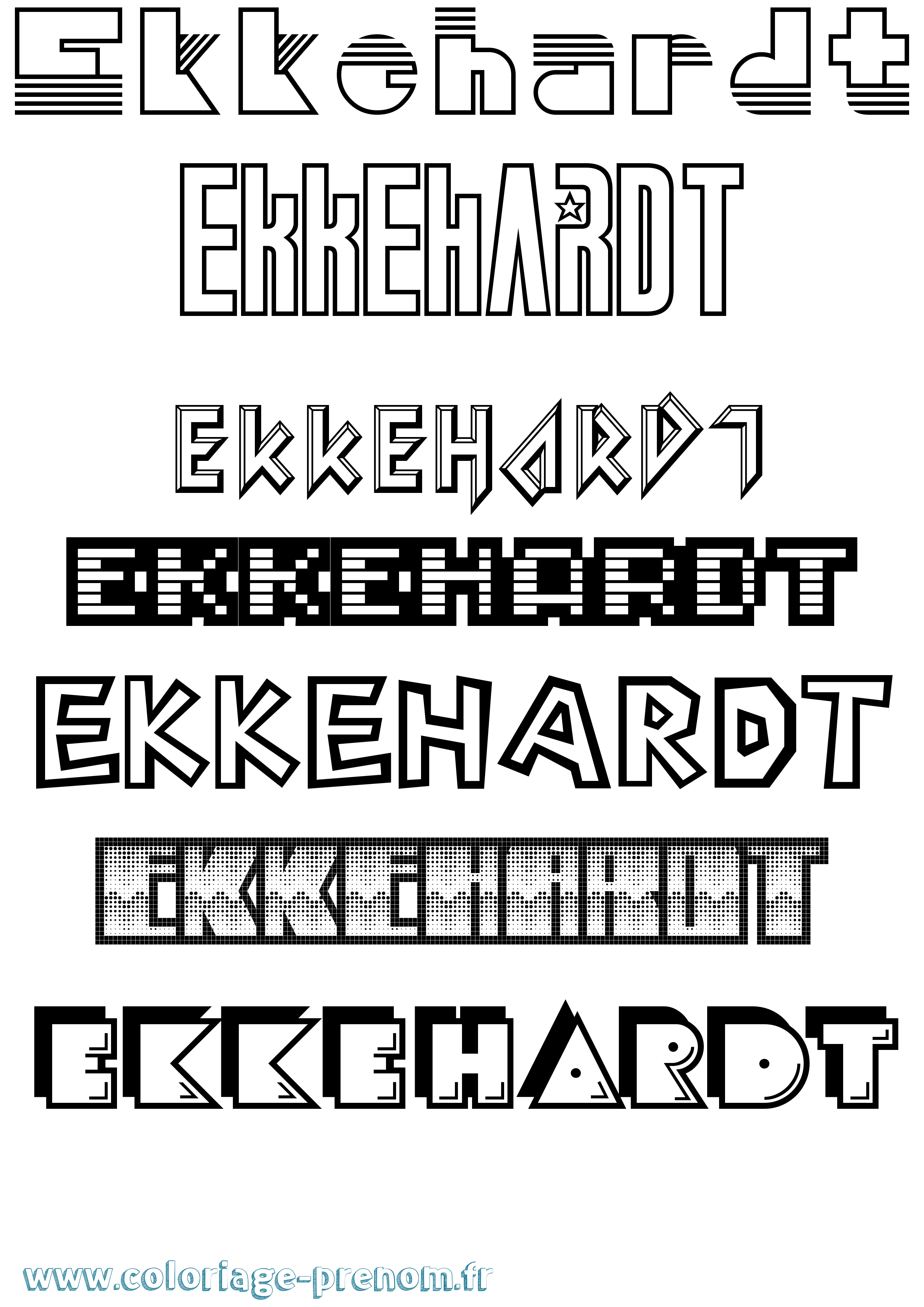 Coloriage Ekkehardt Jeux Vidéos Coloriage prénom Ekkehardt Jeux Vidéos