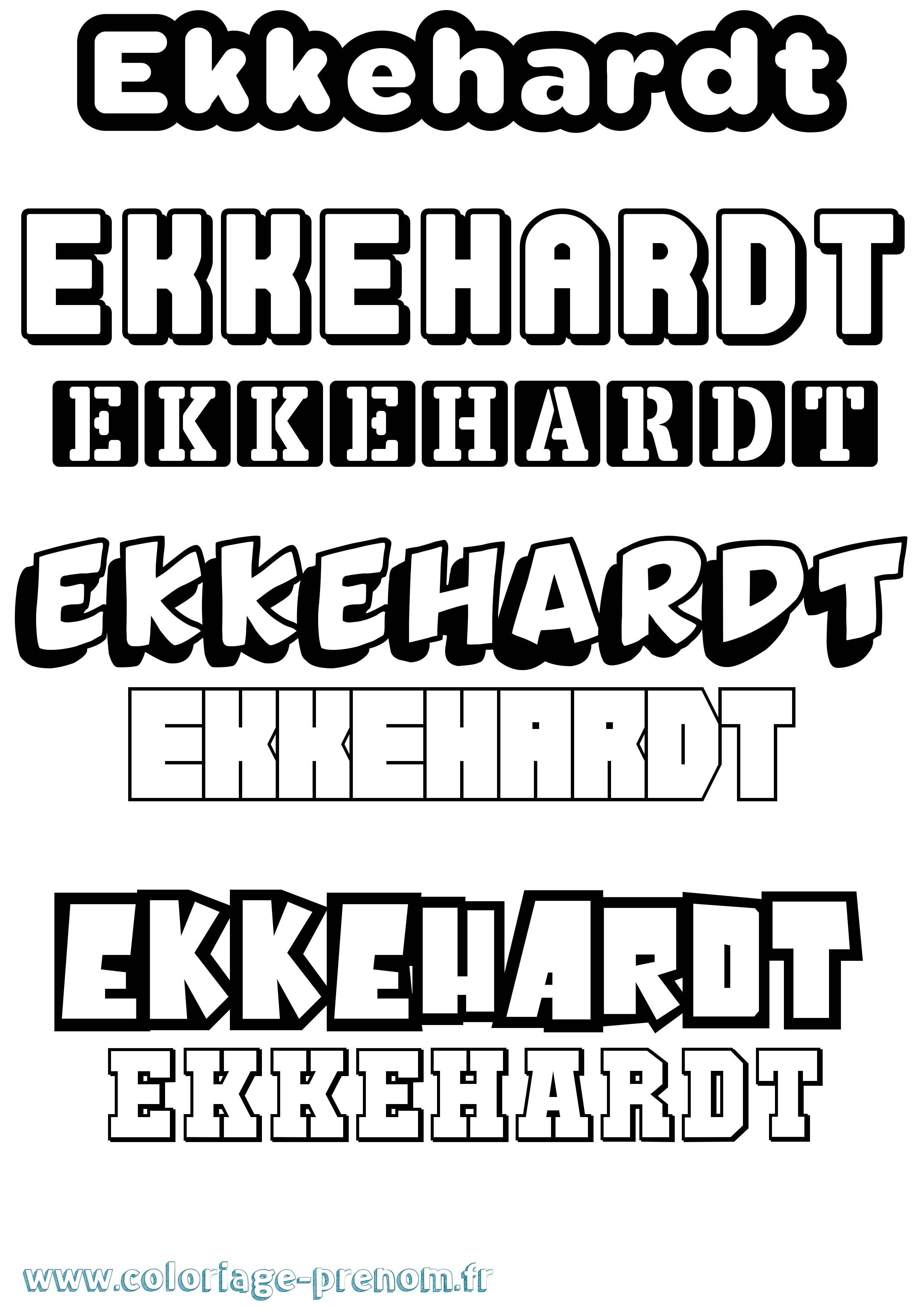 Coloriage Ekkehardt Simple Coloriage prénom Ekkehardt Simple